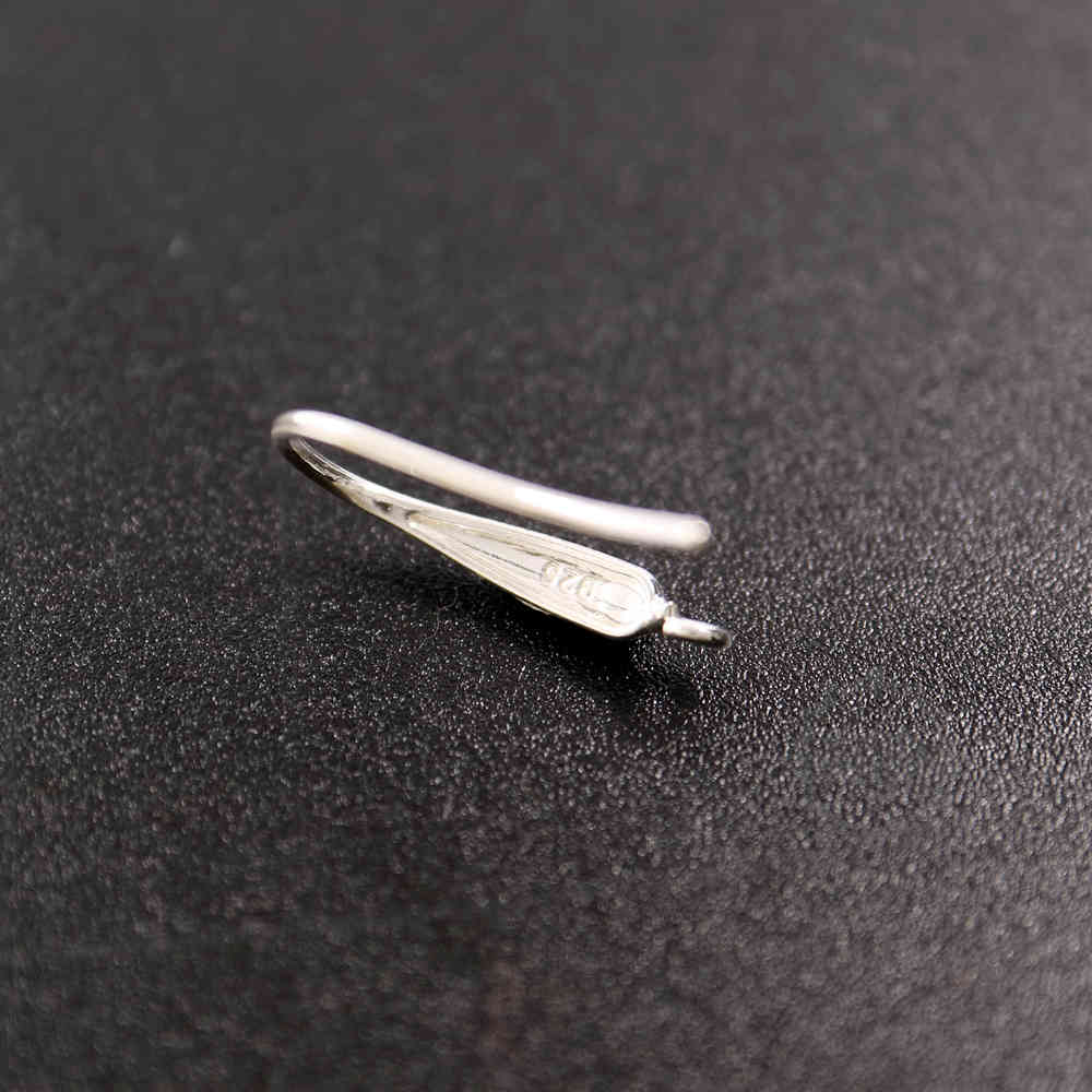 1Pair 18MM Long 925 Sterling Silver Earrings Hook DIY Supplies With 3MM Open Jumpring 1702160 - Click Image to Close