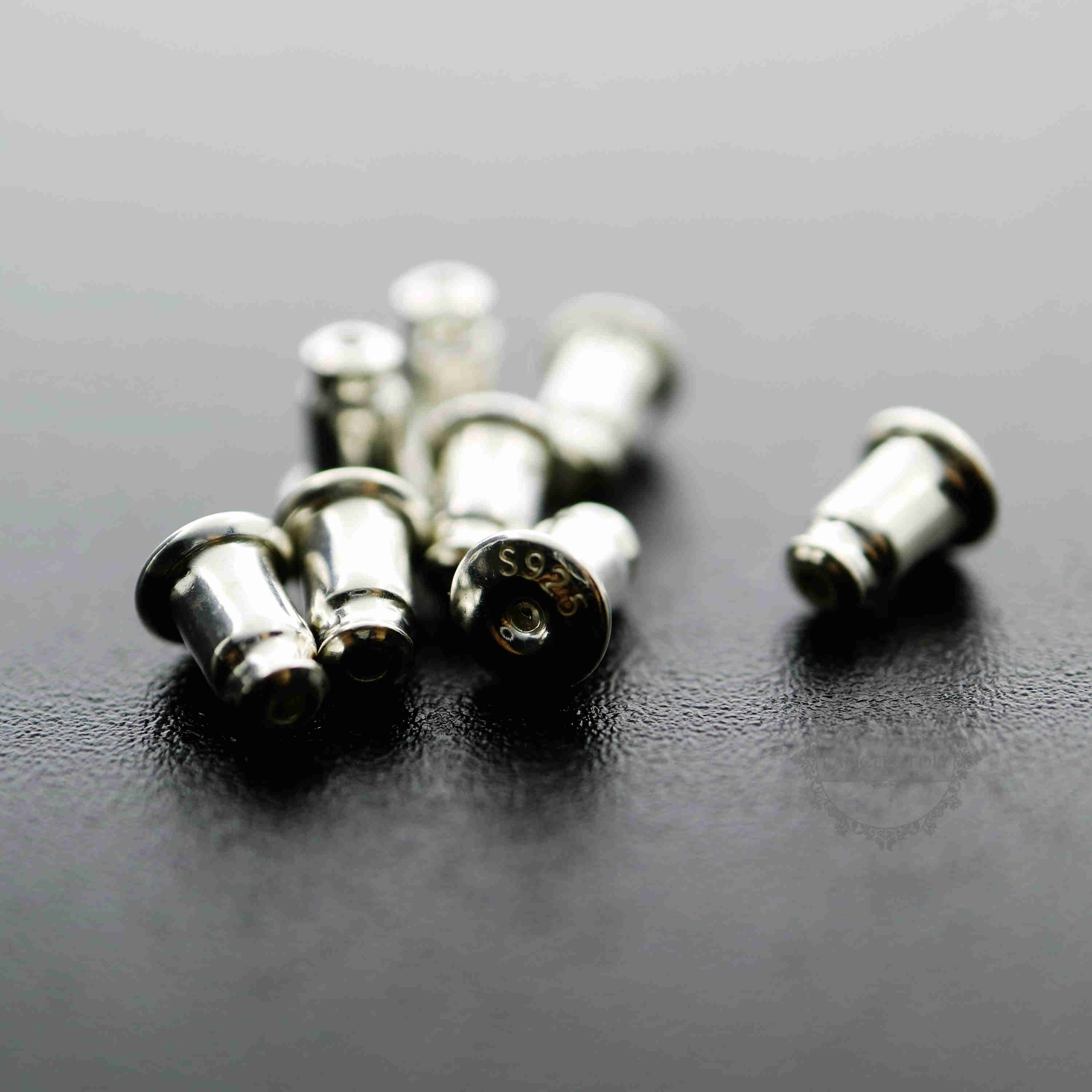 10pcs 4.5x6mm 925 sterling silver DIY studs earrings back supplies findings 1702168 - Click Image to Close