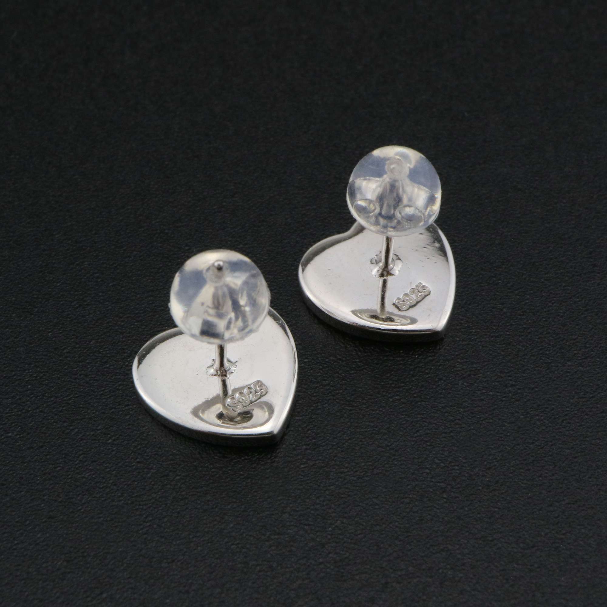 9MM Heart Bezel Settings Studs Earrings for Breastmilk Resin Solid Back 925 Sterling Silver Earrings DIY Supplies 1702224 - Click Image to Close