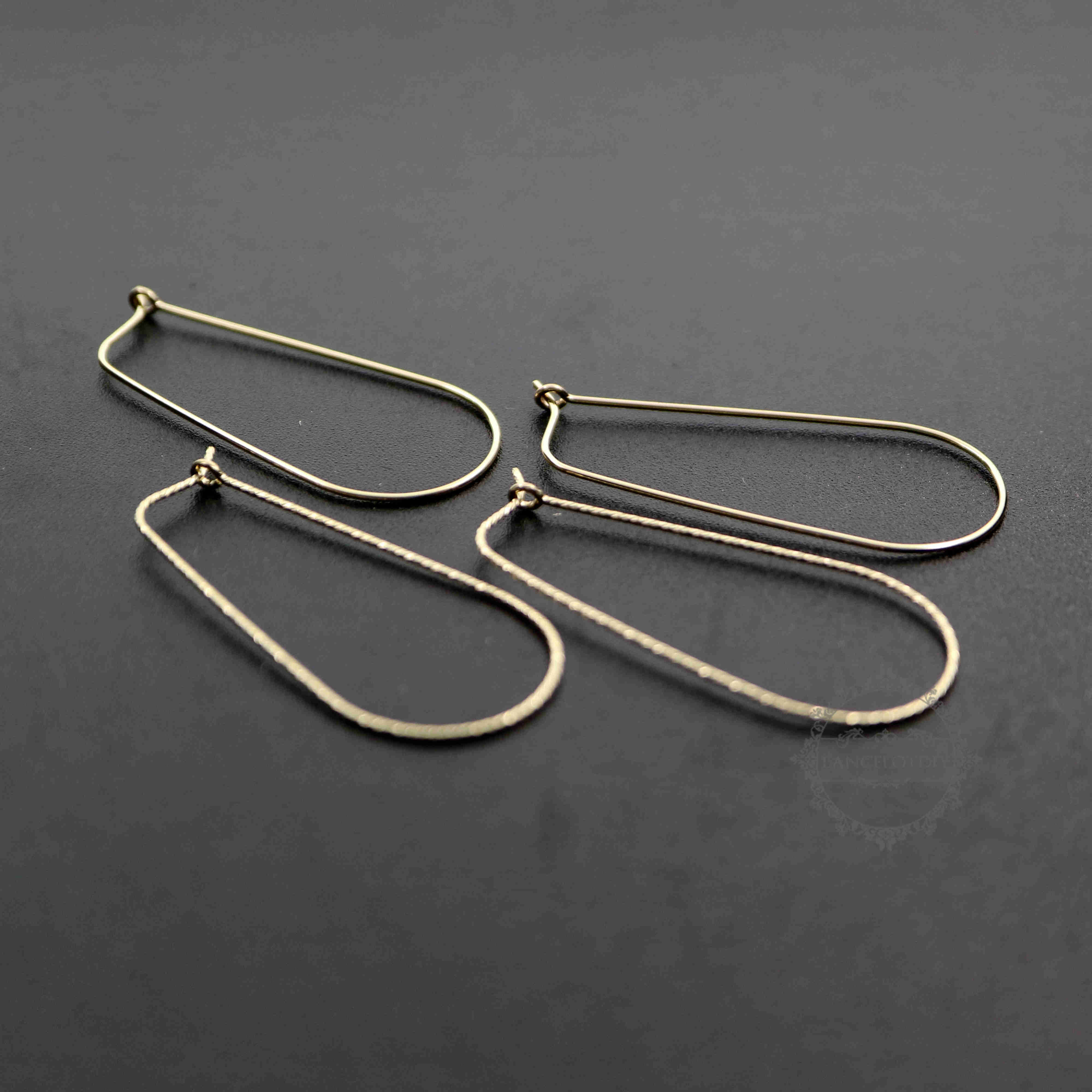 1Pair 14K Gold Filled Color Not Tarnished 0.71MM 21Gauge Wire Beading Earrings Hoop DIY Earrings Supplies Findings 1705063 - Click Image to Close