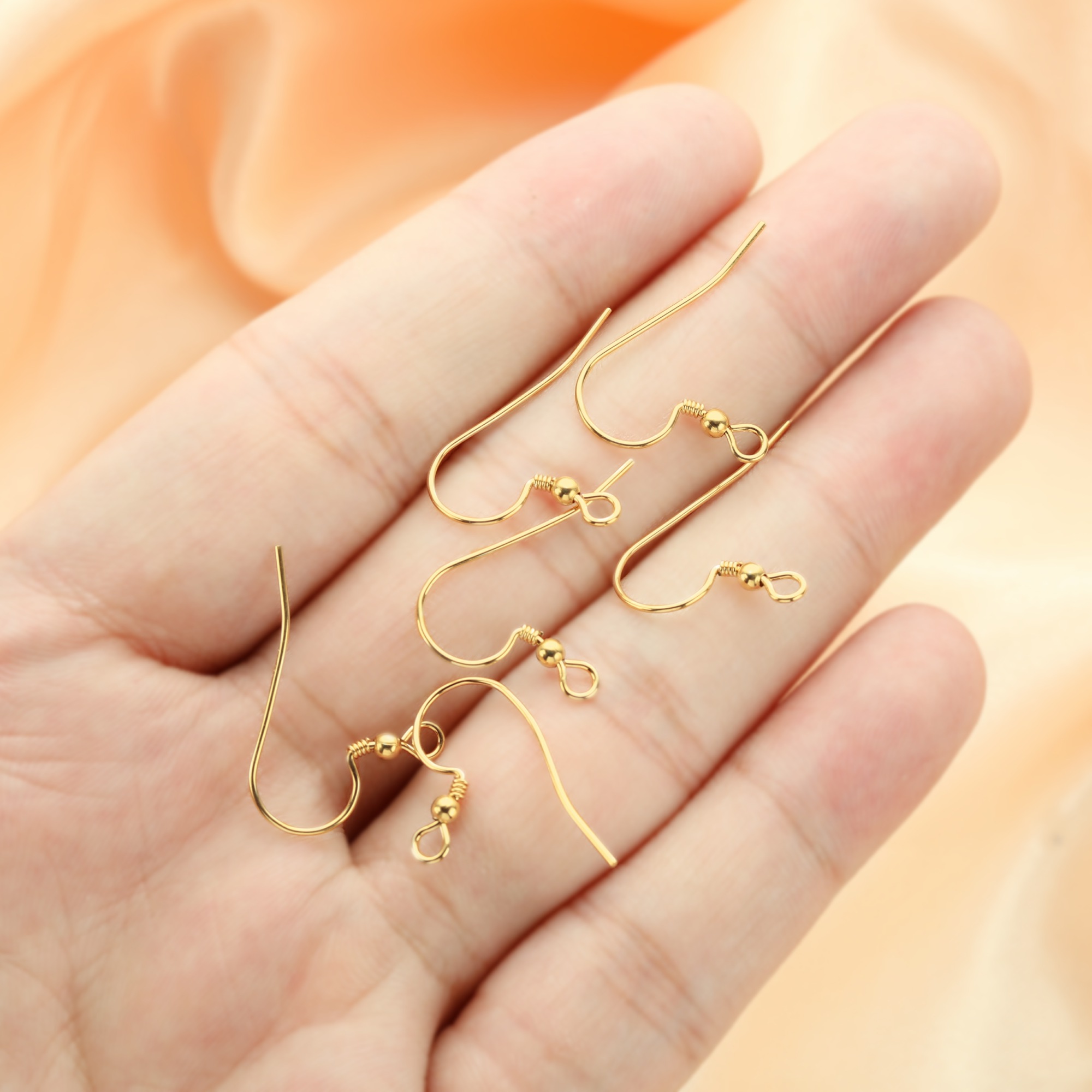 1Pair 13x15MM Ball End Ear Wires With Coil And 2MM Ball,14k Gold Filled Ear Wires,Minimalist Earrings,DIY Earrings Supplies 1705077 - Click Image to Close