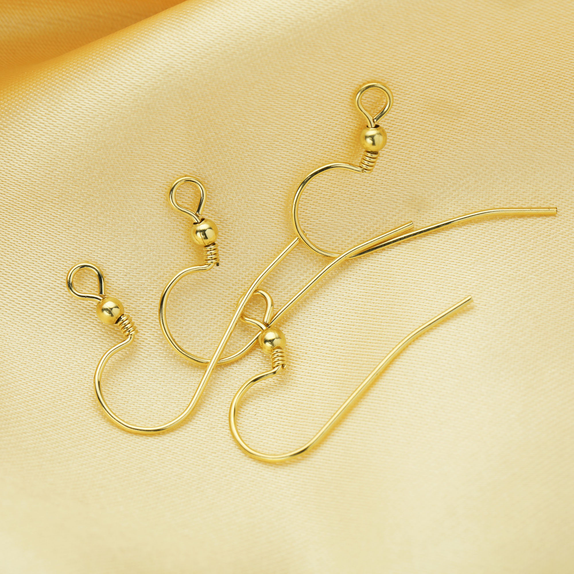 1Pair 13x15MM Ball End Ear Wires With Coil And 2MM Ball,14k Gold Filled Ear Wires,Minimalist Earrings,DIY Earrings Supplies 1705077 - Click Image to Close