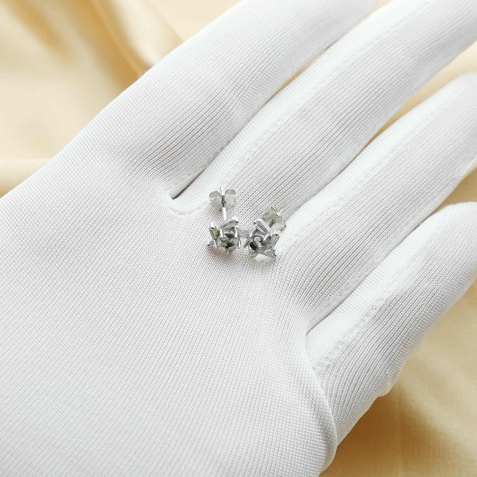 4MM Round Prong Studs Earrings Settings,Windmill Shaped Solid 925 Sterling Silver Rose Gold Plated Earrings,DIY Earrings Bezel Supplies 1706103 - Click Image to Close