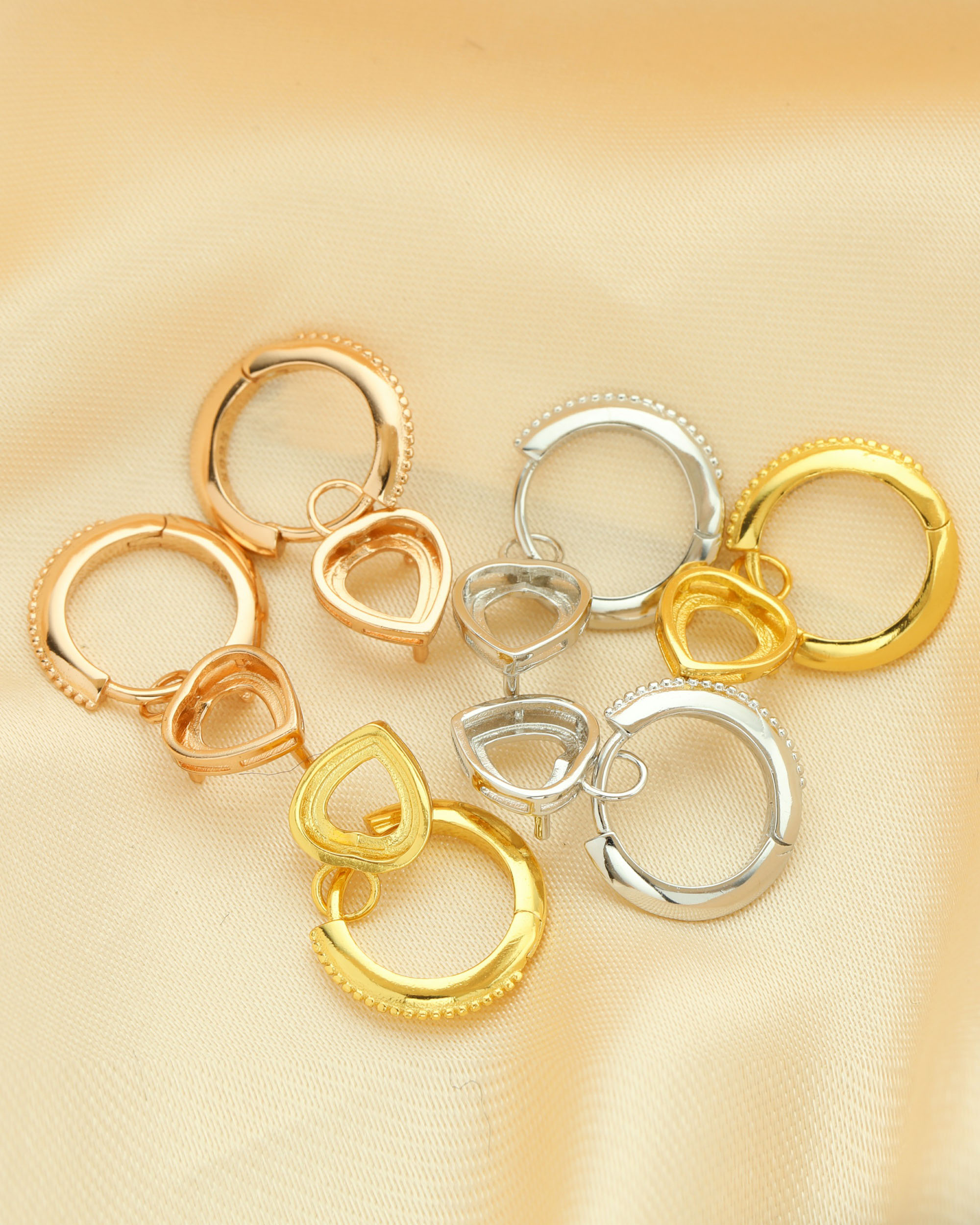 6MM Heart Prong Hooks Earrings Settings,Solid 925 Sterling Silver Rose Gold Plated Earrings,Simple Earring,DIY Earrings Bezel 1706118 - Click Image to Close