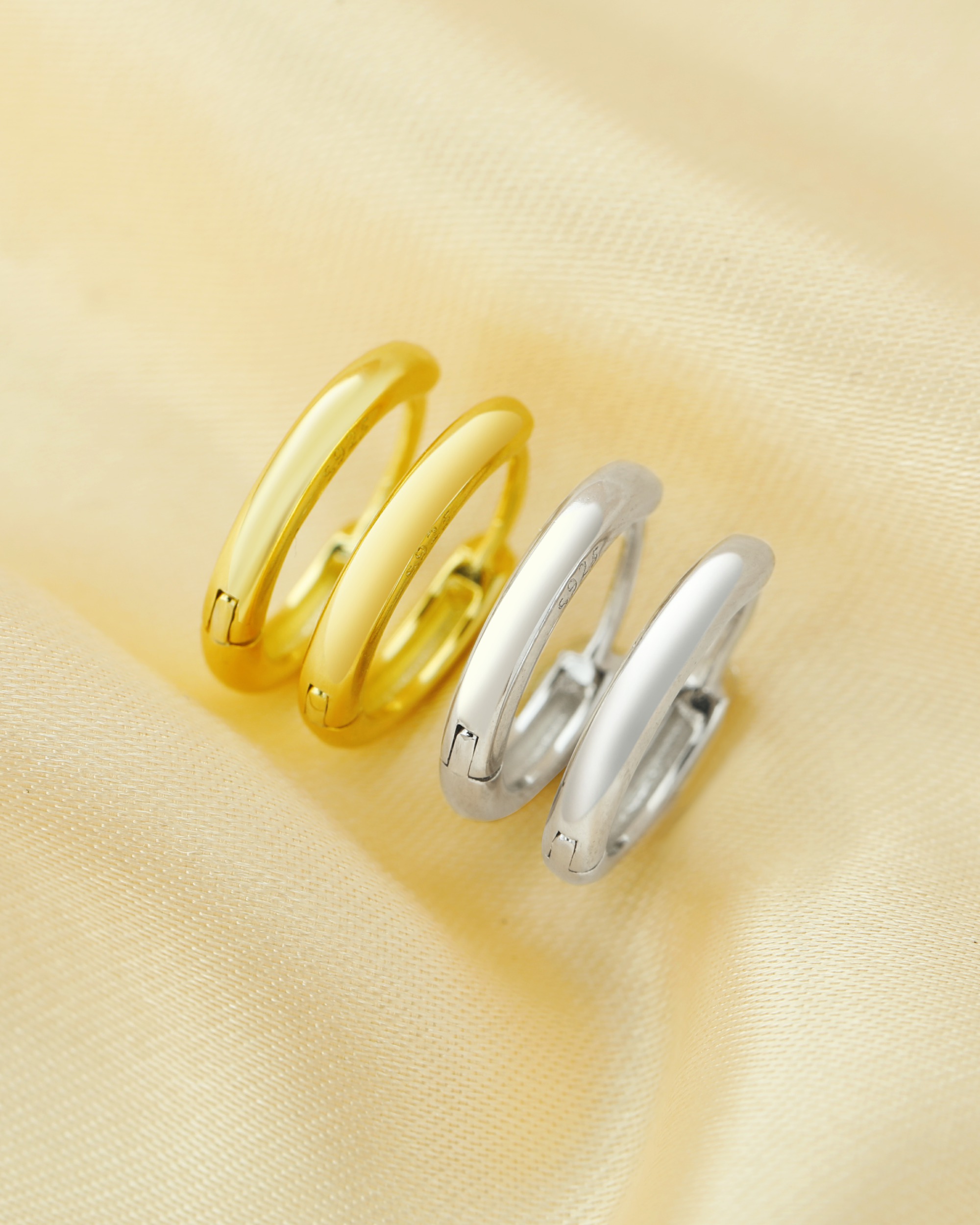 Minimalist Round Circle Hoop Earrings,Solid 925 Sterling Silver Ear Hooks,Simple Earring,Tiny Hoop Earrings,DIY Earrings Supplies 1706122 - Click Image to Close