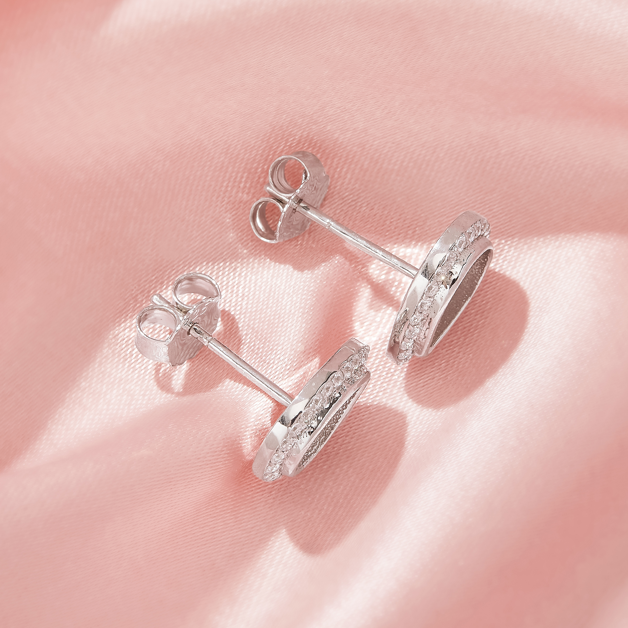 Keepsake Breast Milk Resin Pear Bezel Studs Earrings Blank Settings,Solid 925 Sterling Silver Studs Earring,Pave CZ Stone Earrings,DIY Earrings Supplies 1706212-1