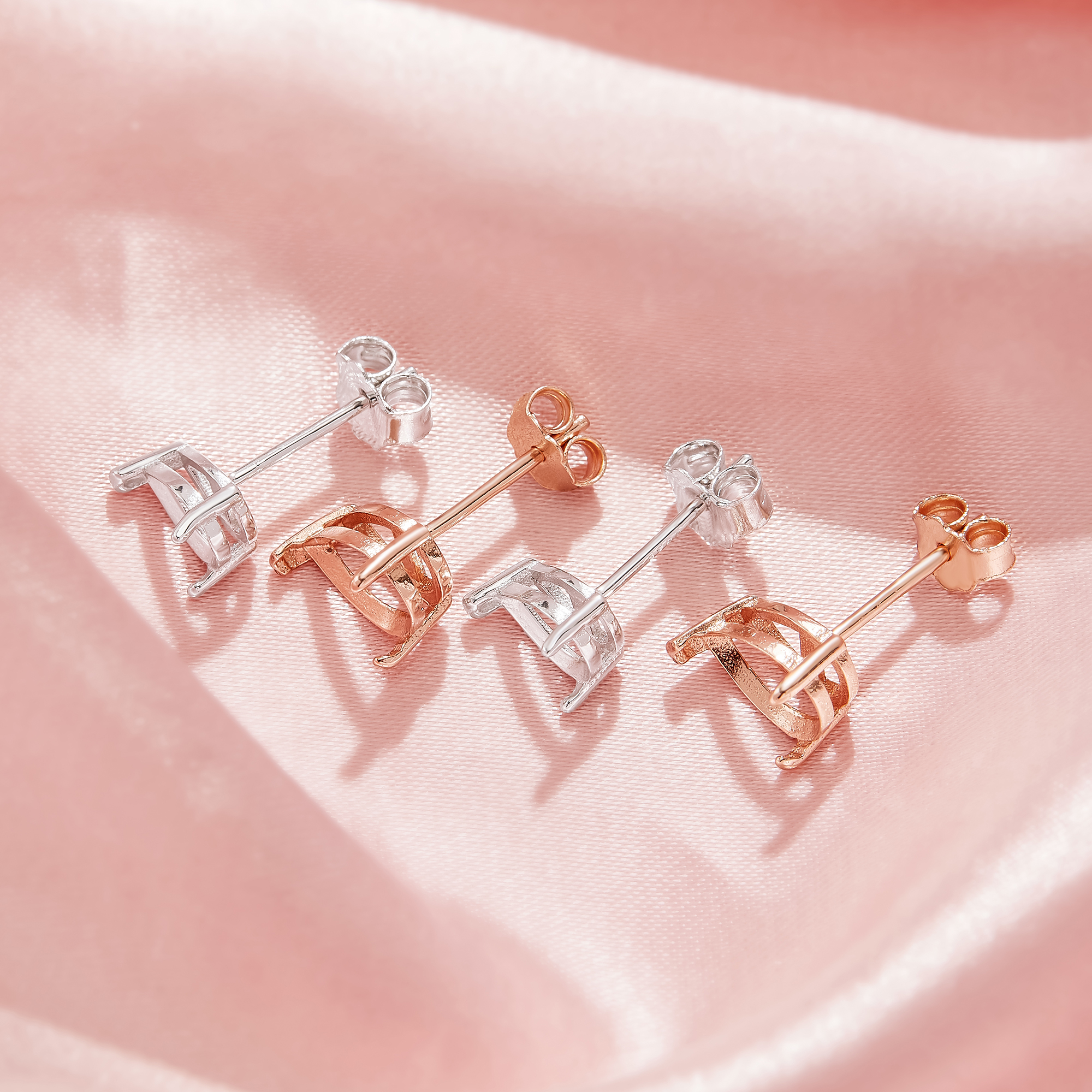 Pear Prongs Studs Earrings Settings,Solid 14K 18K Gold Studs Earring,Minimalist Pear Earrings,DIY Earrings Supplies For Gemstone 1706213 - Click Image to Close