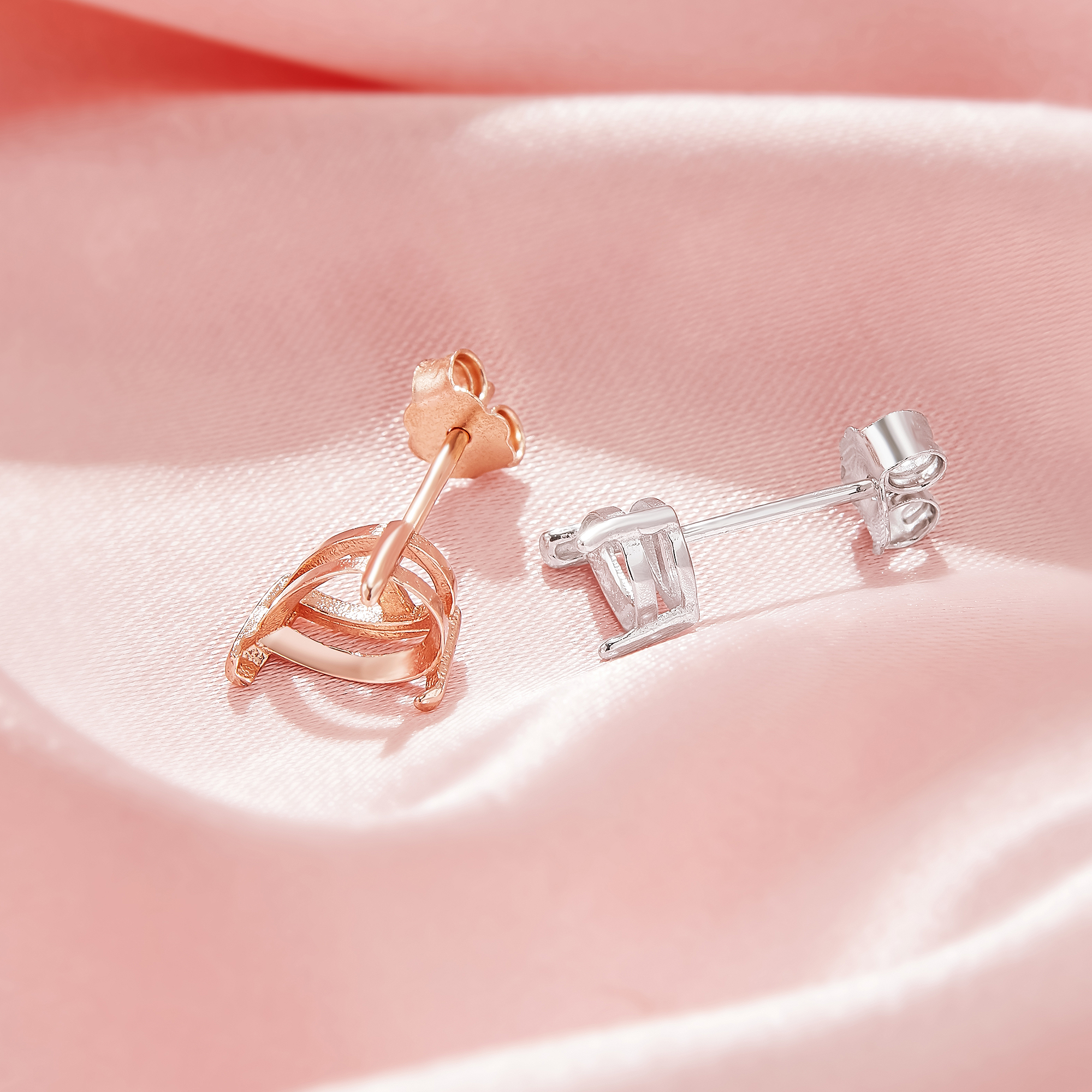 Pear Prongs Studs Earrings Settings,Solid 14K 18K Gold Studs Earring,Minimalist Pear Earrings,DIY Earrings Supplies For Gemstone 1706213 - Click Image to Close