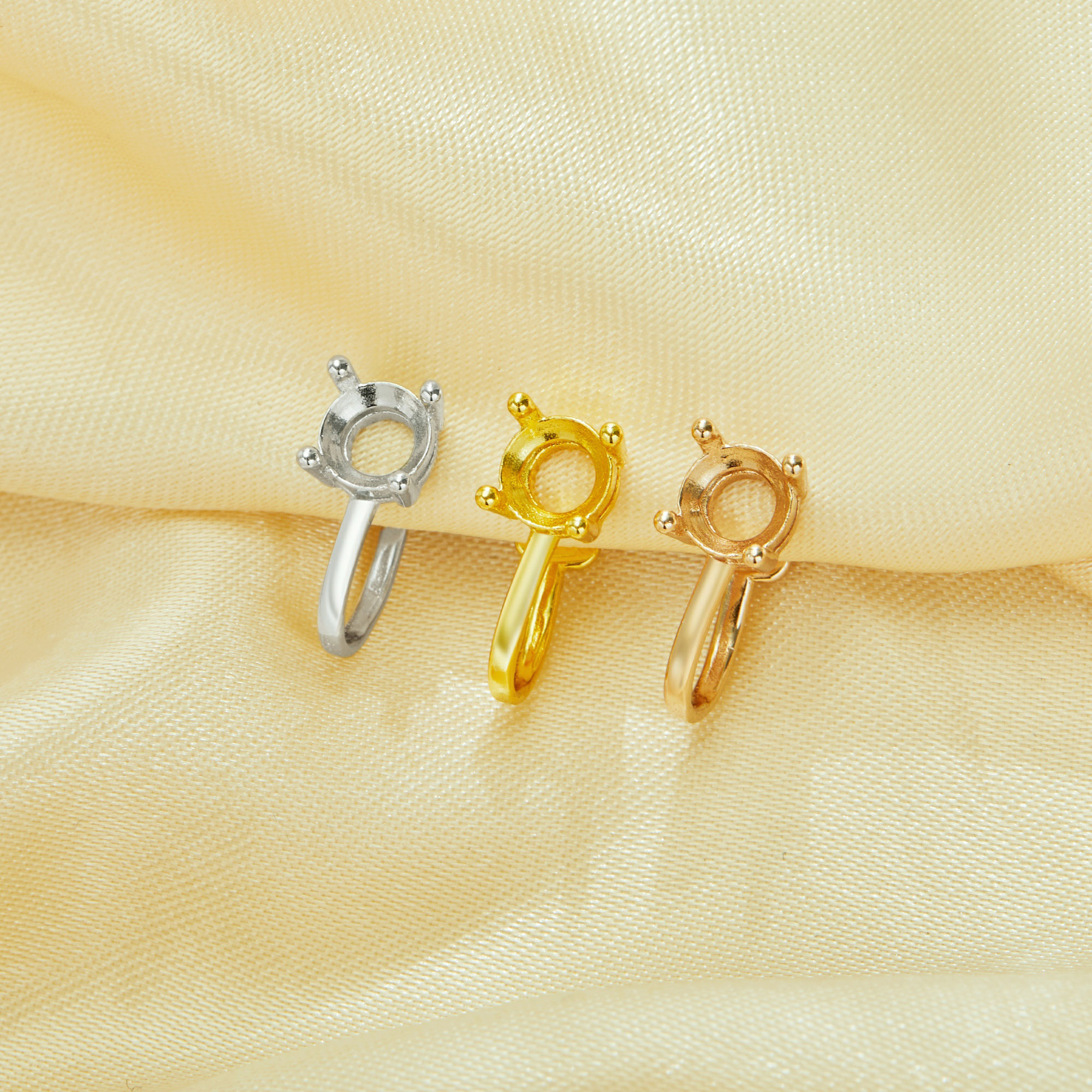 5MM Round Prong Clip Earrings Settings,Solid 925 Sterling Silver Rose Gold Plated Earrings,Minimalist Round Earrings,DIY Earrings Supplies 1706219 - Click Image to Close