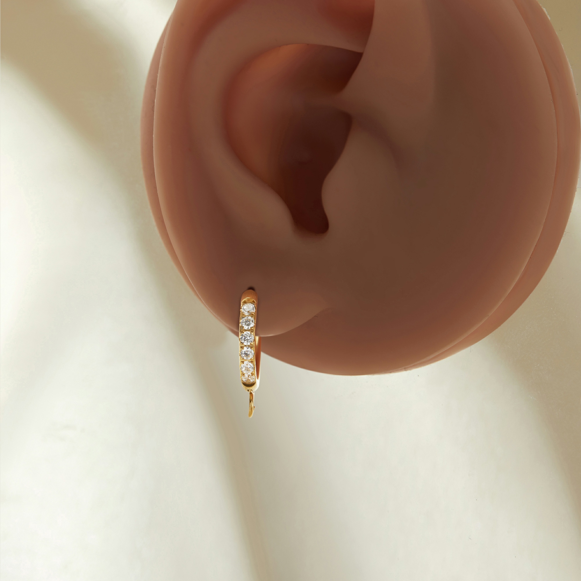 Stainless Steel Hoop Earrings,Silver Gold Plated Hoop Earrings,Minimalists Pave CZ Stone Earrings,DIY Earrings Supplies 1706228 - Click Image to Close