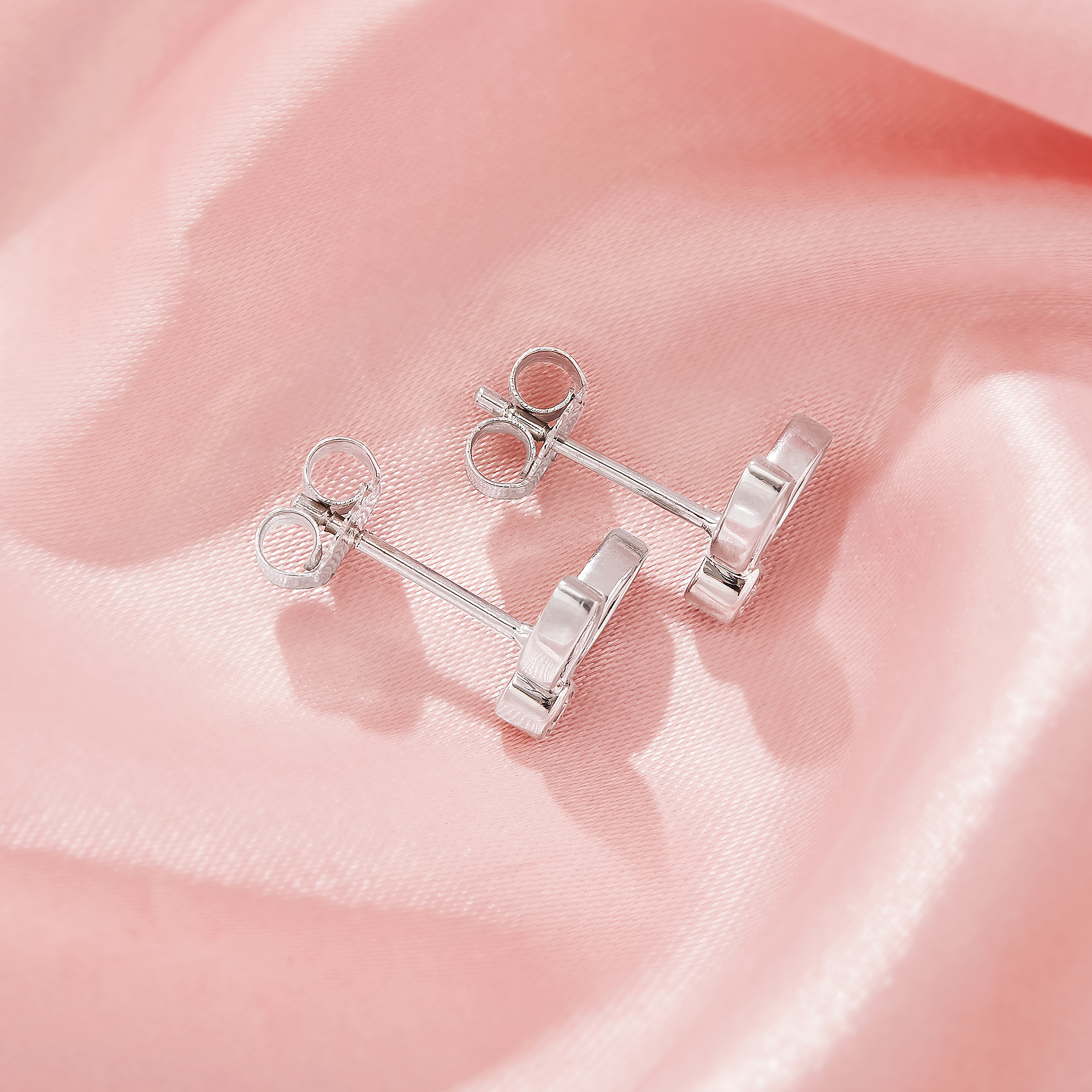 Keepsake Breast Milk Resin Double 3x6MM Marquise Bezel Studs Earrings Settings,Birthstone Solid 925 Sterling Silver Earrings,DIY Earring Supplies 1706230-1