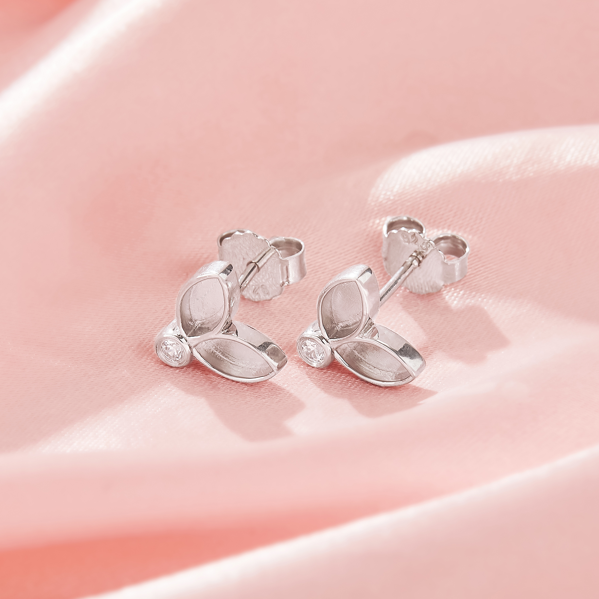 Keepsake Breast Milk Resin Double 3x6MM Marquise Bezel Studs Earrings Settings,Birthstone Solid 14K 18K Gold Earrings,DIY Earring Supplies 1706230