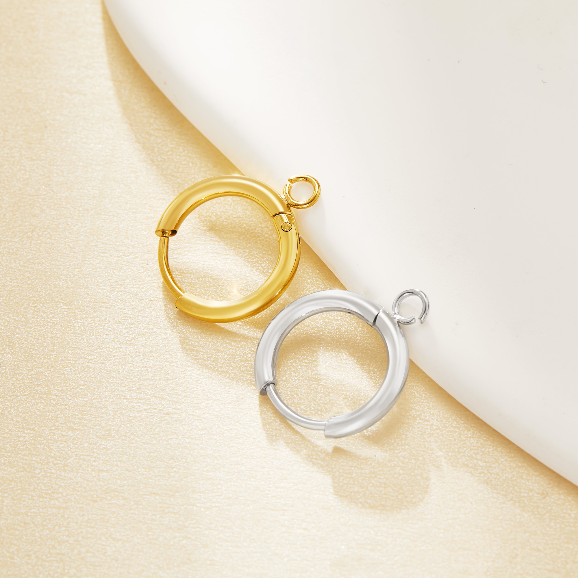 Minimalist Round Circle Hoop Earrings With Loops,Stainless Steel Ear Hooks,Simple Earring,Tiny Hoop Earrings,DIY Earrings Supplies 1706232