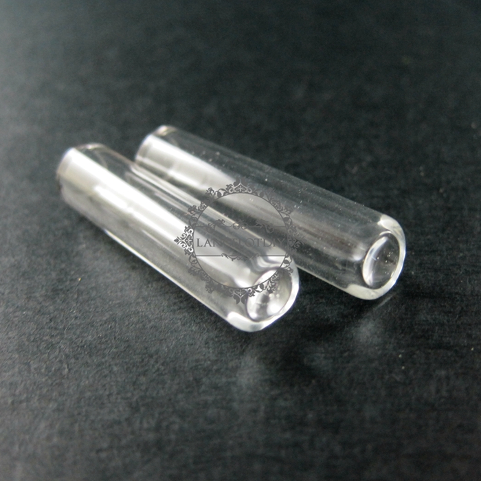 5pcs 8x30mm transparent tube glass bottle 5mm mouth perfume vial pendant wish charm DIY supplies 1800129 - Click Image to Close