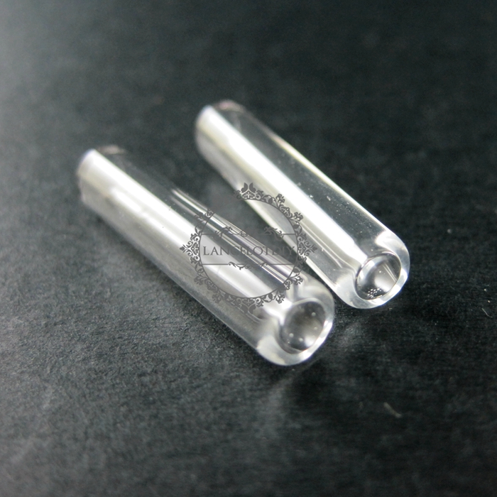 5pcs 6x27mm transparent tube glass bottle 3mm mouth perfume vial pendant wish charm DIY supplies 1800130 - Click Image to Close