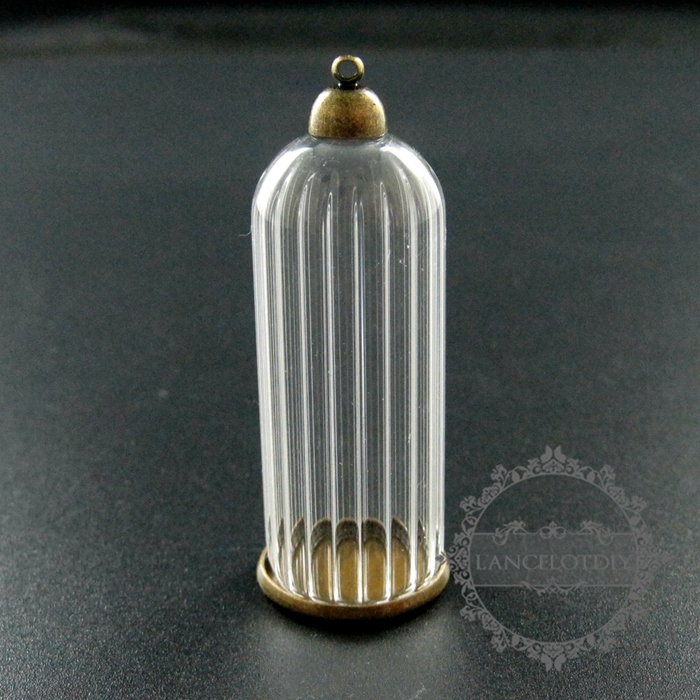 6pcs 20x50mm vintage style antiqued bronze plated cover glass tube vial bottle dome pendant charm settings DIY jewelry findings supplies 1800188 - Click Image to Close