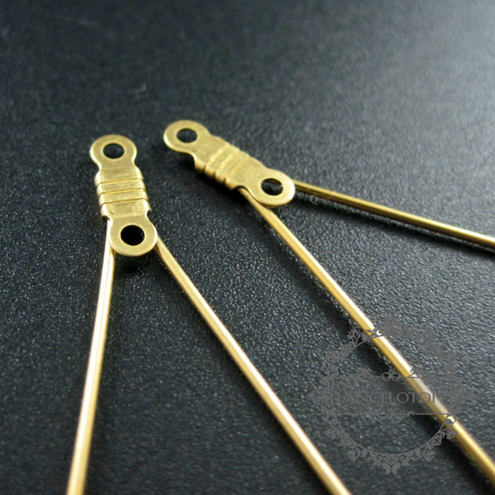 20 Pieces Raw Brass Pendant Charm Triangle 15x15mm C1742P340