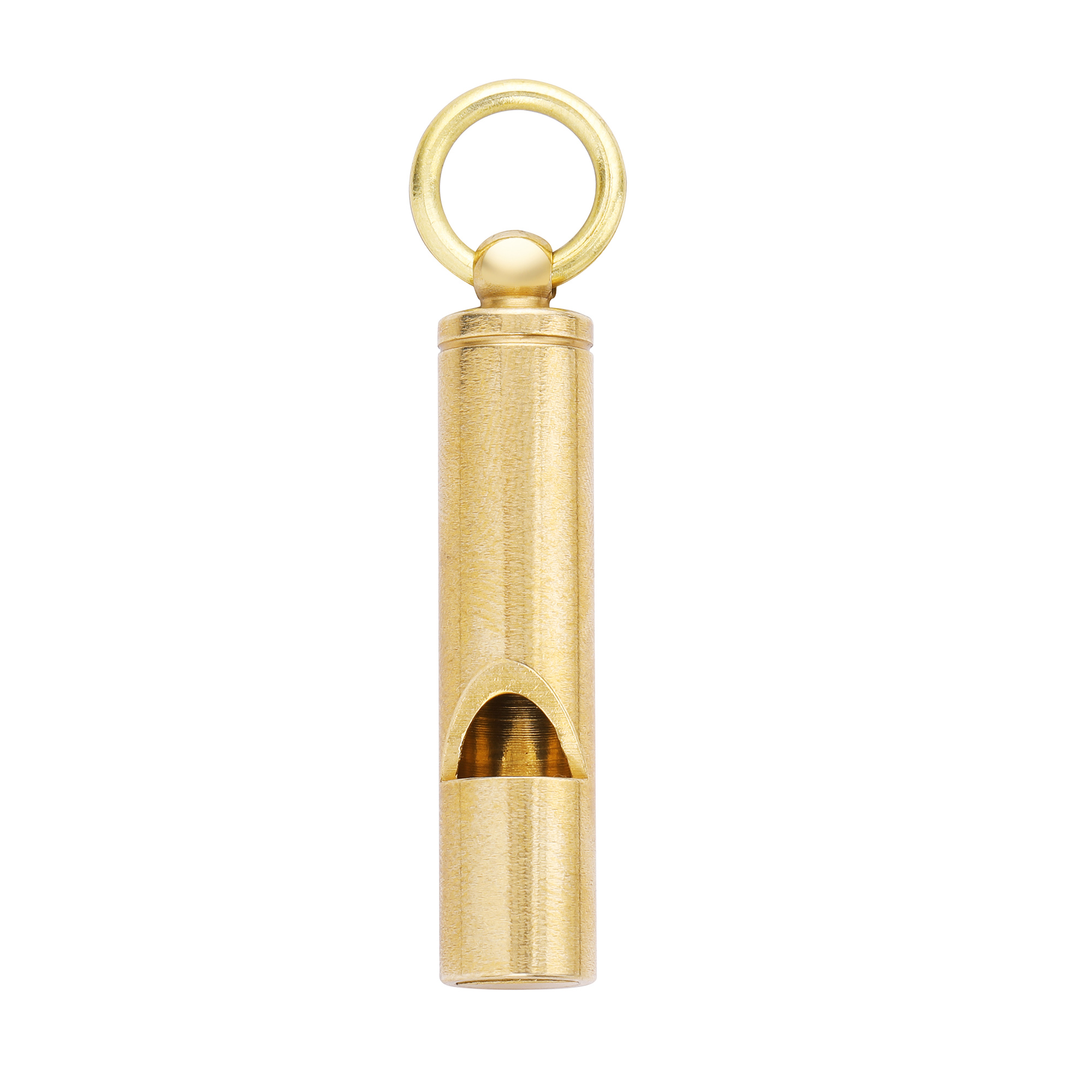 1Pcs 10x47MM Raw Brass Whistle,Brass Whistle Keychain Pendant,Emergency Whistle,Outdoor Survival Whistle 1800574 - Click Image to Close