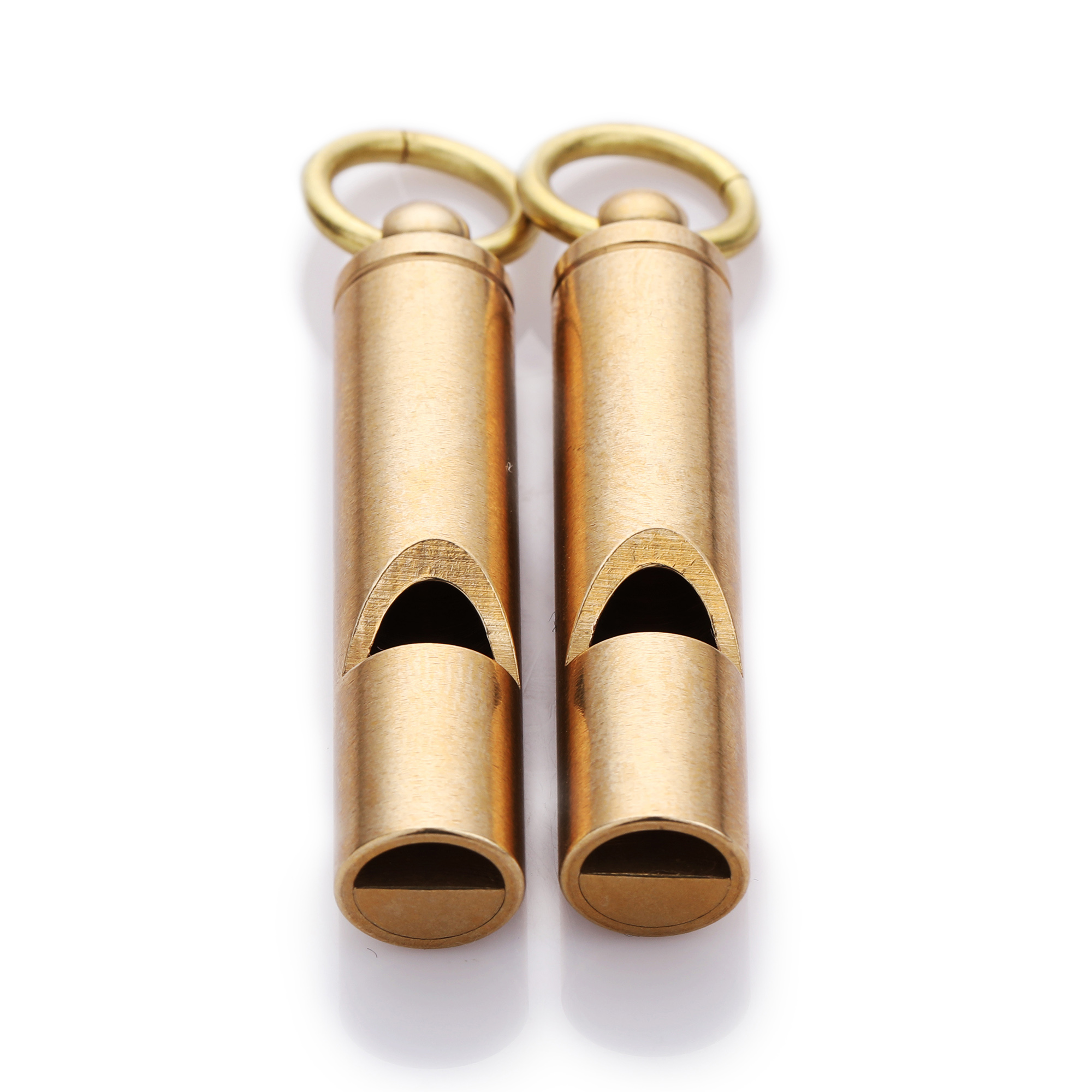 1Pcs 10x47MM Raw Brass Whistle,Brass Whistle Keychain Pendant,Emergency Whistle,Outdoor Survival Whistle 1800574
