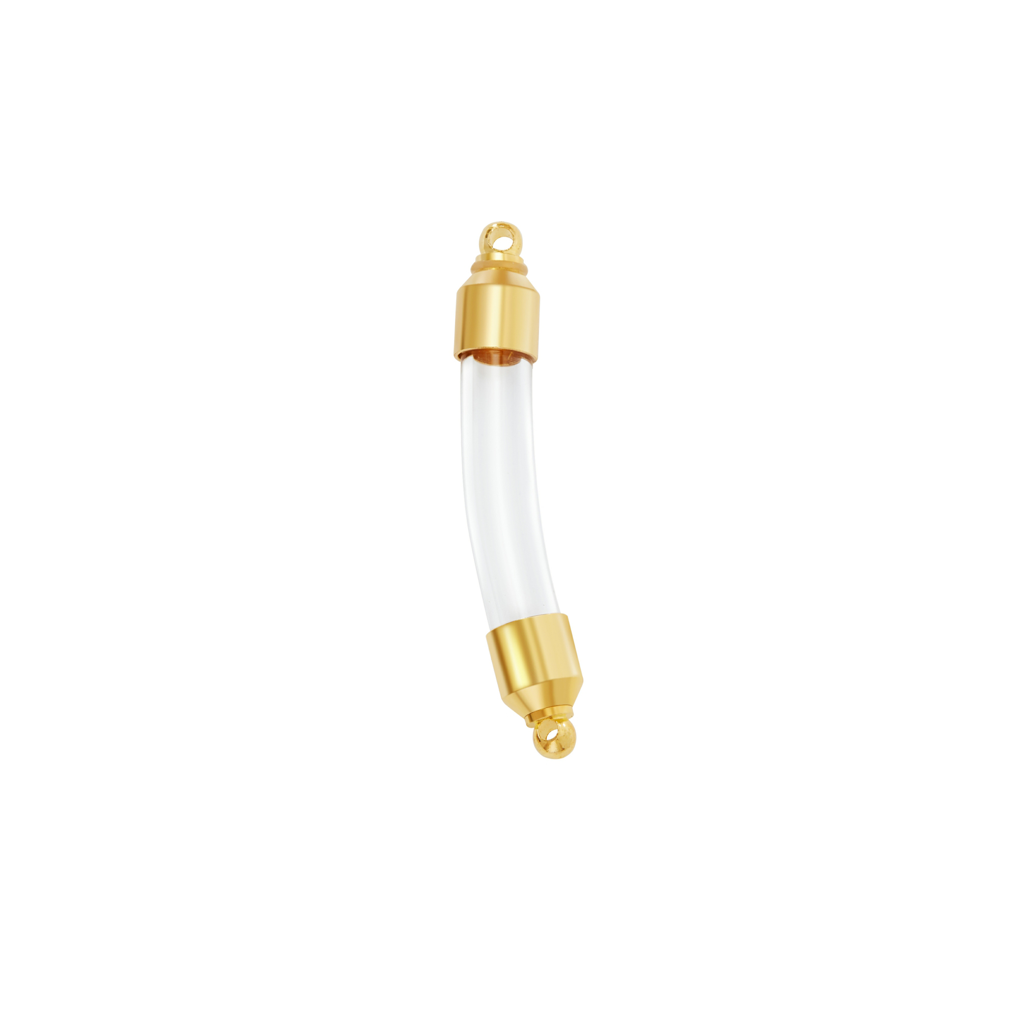 Tube Glass Bottle Stainless Steel Pendant,Silver Bronze Gold Plated Minimalist Perfume Vial Pendant,Wish Charm,DIY Pendant Supplies 1800600 - Click Image to Close
