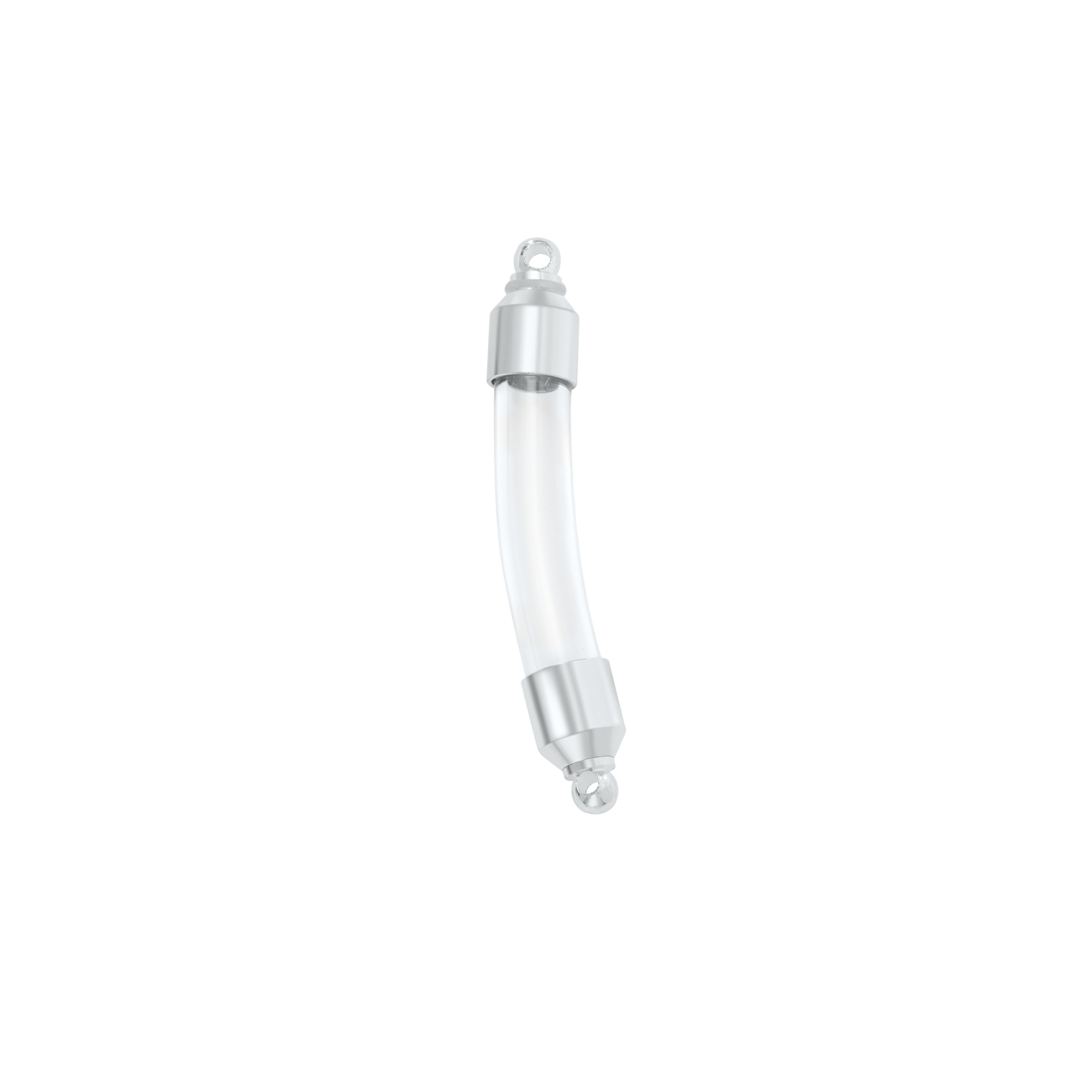 Tube Glass Bottle Stainless Steel Pendant,Silver Bronze Gold Plated Minimalist Perfume Vial Pendant,Wish Charm,DIY Pendant Supplies 1800600 - Click Image to Close