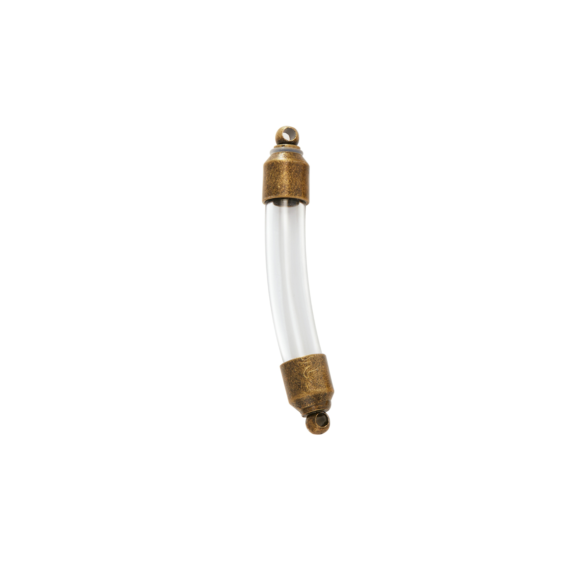 Tube Glass Bottle Stainless Steel Pendant,Silver Bronze Gold Plated Minimalist Perfume Vial Pendant,Wish Charm,DIY Pendant Supplies 1800600 - Click Image to Close