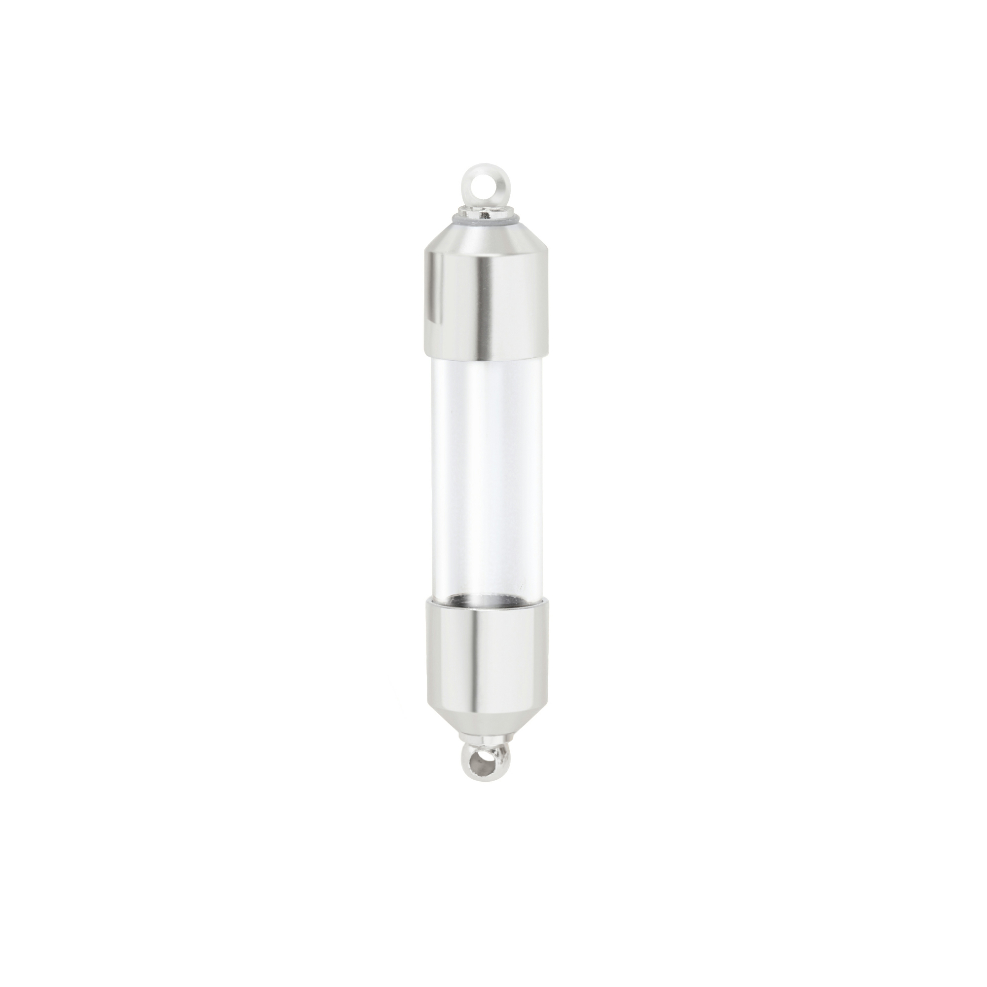 Tube Glass Bottle Stainless Steel Pendant,Minimalist Perfume Vial Pendant,Glass Bottle Wish Charm,DIY Pendant Supplies 1800601 - Click Image to Close