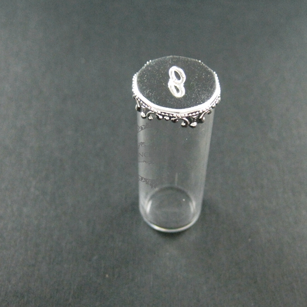 5pcs 40x15mm round glass tube bottle in silver bezel tray DIY wish vial pendant charm DIY supplies 1820169 - Click Image to Close