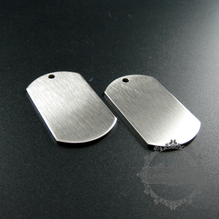 5pcs 27x49mm thick matte brush surface stainless steel plain plate engraving laser military tag pendant charm DIY supplies 1820313 - Click Image to Close