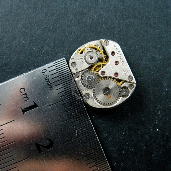 1pcs 13x18mm real vintage used steam punk rectangular watch gear movement antiqued silver cabochon DIY supplies 1830056 - Click Image to Close