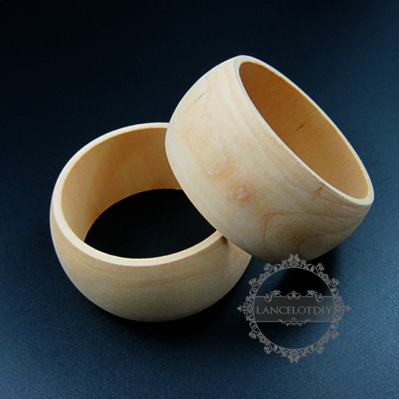 5pcs 38mm width 68mm diameter natural log wood round simple bracelet bangle DIY painting bracelet supplies 1900114 - Click Image to Close