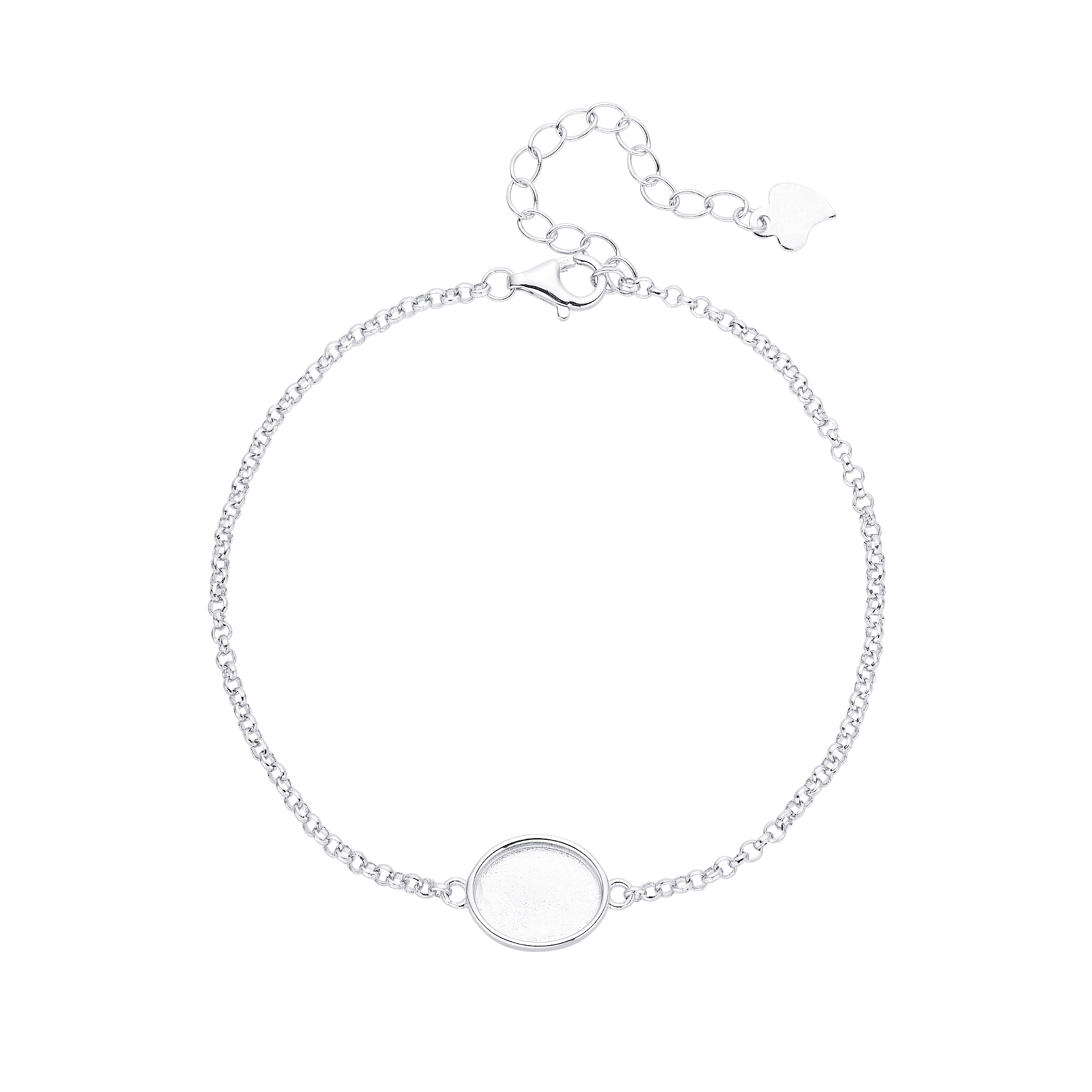8x10MM Keepsake Breast Milk Resin Oval Bezel Bracelet Settings,Solid 925 Sterling Silver Rose Gold Plated Bracelet,DIY Bracelet Supplies 7.2''+2'' 1900316 - Click Image to Close