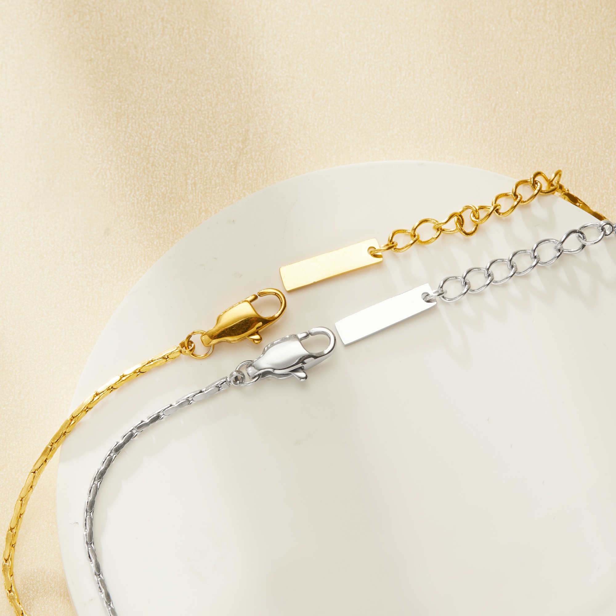 Minimalist Stainless Steel Chain Bracelet,Yellow Gold Plated Chain Bracelet,DIY Bracelet Supplies 1900329 - Click Image to Close