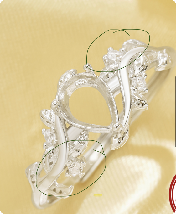 Customized size 10 yellow gold plated with 2 ruby 925 silver ring Andie 20260919 1222181 [DUPLICATE]