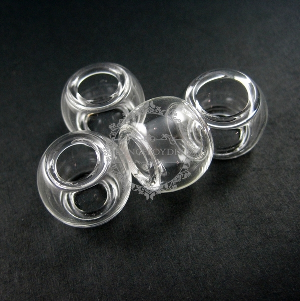5pcs 20mm round glass beads bottles with 10mm open mouth transparent DIY glass pendant findings supplies 3070048 - Click Image to Close