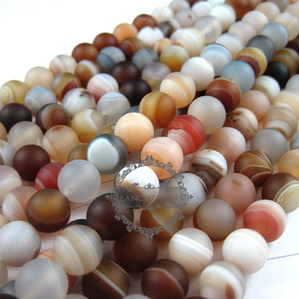 1 string15inch string,about 38pcs,10mm round shape natural brown white mix color banded agate loose beads findings supplies 3110170 - Click Image to Close