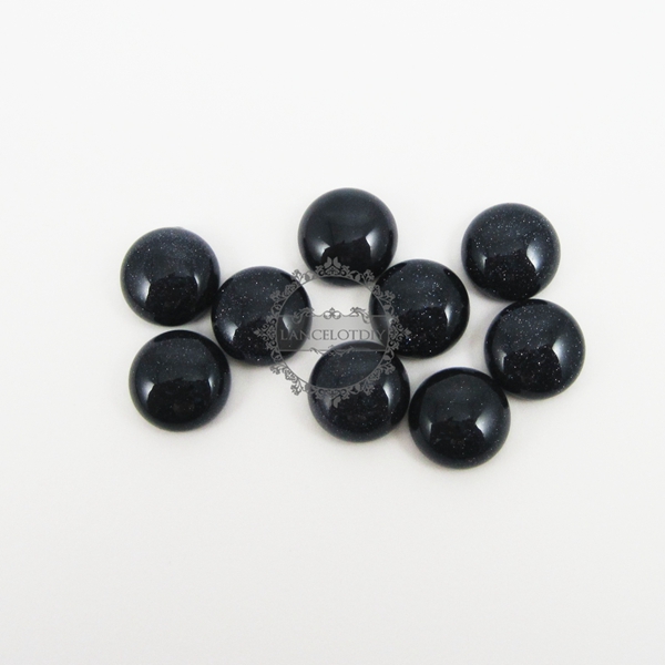 4pcs 16mm dark blue star light blue sandstone,sand stone gemstone cabochon 4110039 - Click Image to Close