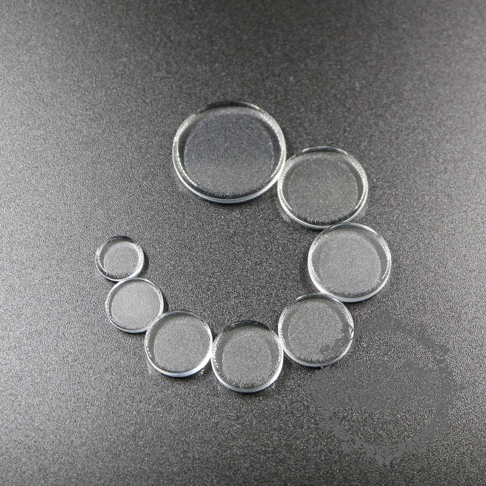 50pcs 12mm round flat transparent glass cabochon DIY supplies 4110152-2 - Click Image to Close