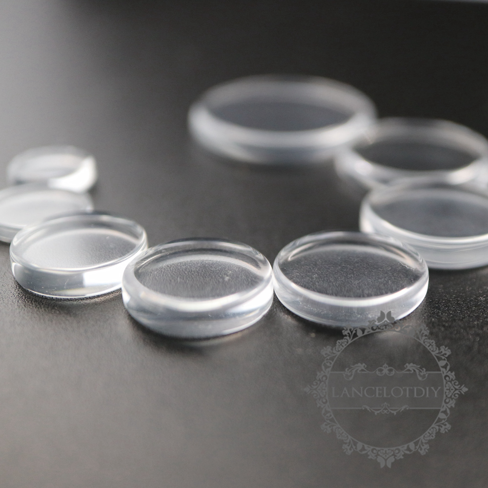 50pcs 12mm round flat transparent glass cabochon DIY supplies 4110152-2 - Click Image to Close