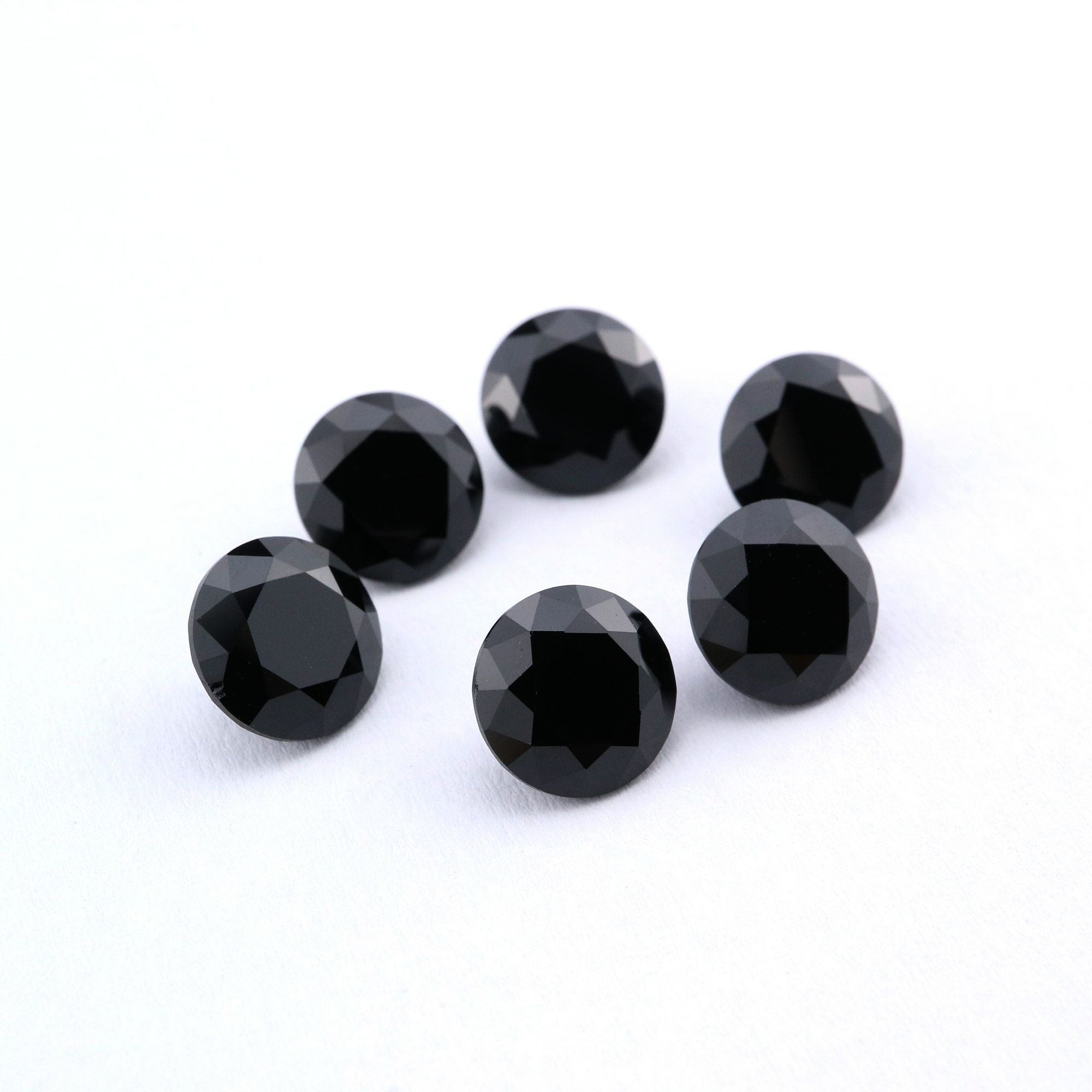 5Pcs 1-9MM Round Black Spinel Faceted Cut Loose Gemstone Natural Semi Precious Stone DIY Jewelry Supplies 4110164 - Click Image to Close