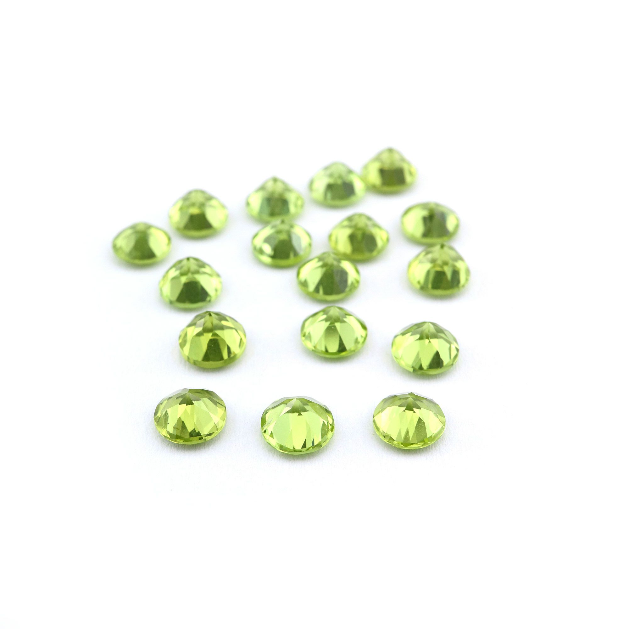 1Pcs 1-8MM Round Green Peridot August Birthstone Faceted Cut Loose Gemstone Natural Semi Precious Stone DIY Jewelry Supplies 4110165 - Click Image to Close
