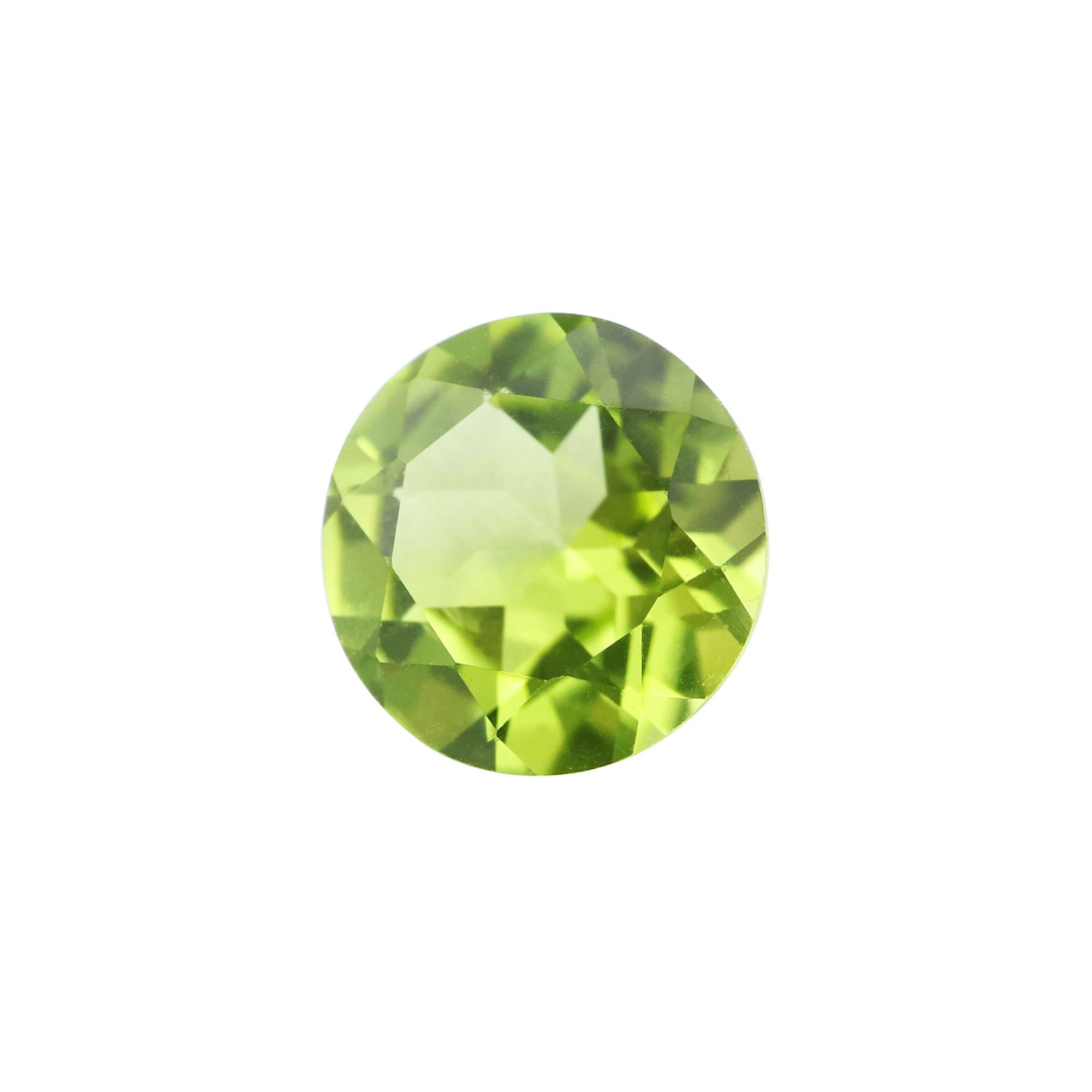 1Pcs 1-8MM Round Green Peridot August Birthstone Faceted Cut Loose Gemstone Natural Semi Precious Stone DIY Jewelry Supplies 4110165