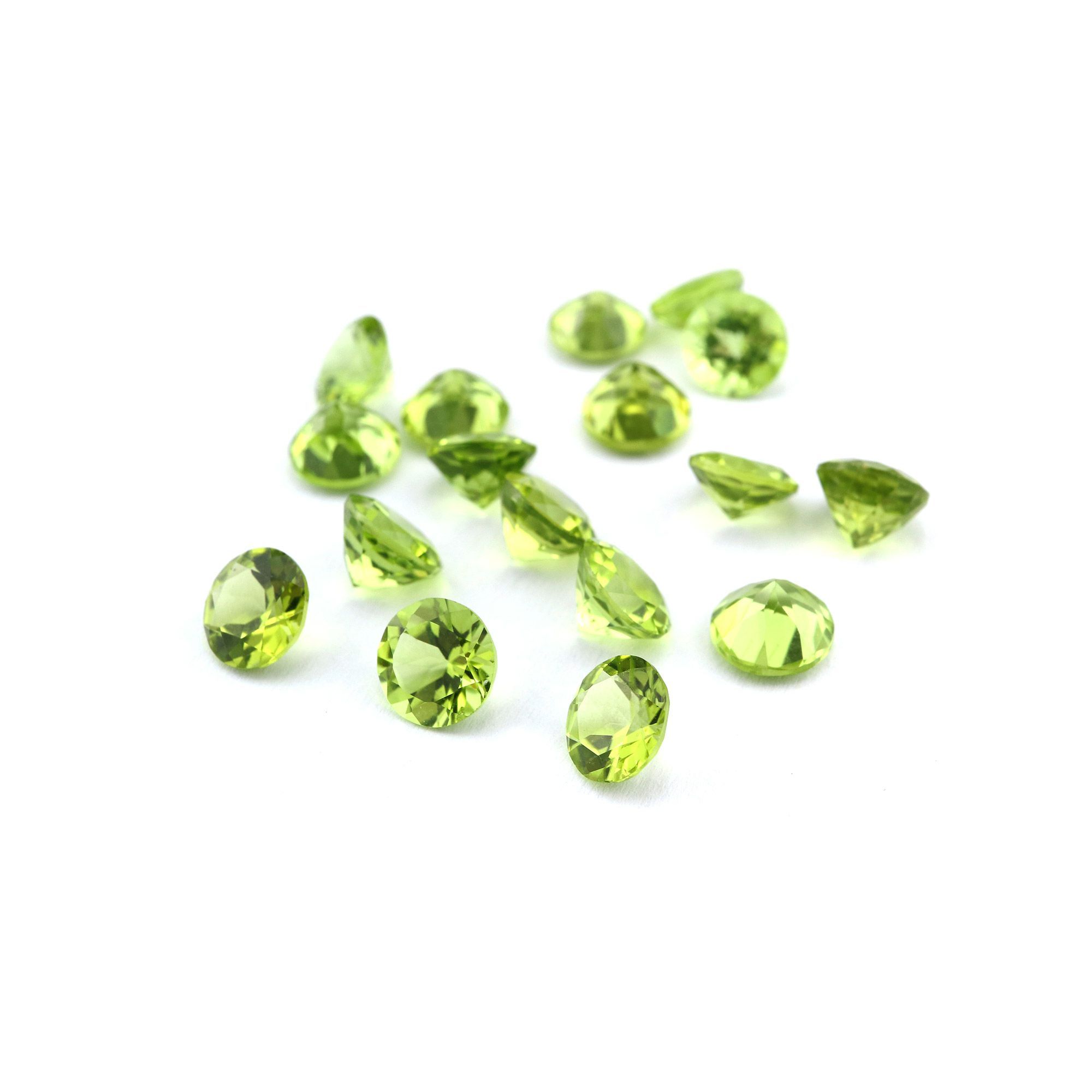 5Pcs 1-8MM Round Green Peridot August Birthstone Faceted Cut Loose Gemstone Natural Semi Precious Stone DIY Jewelry Supplies 4110165 - Click Image to Close