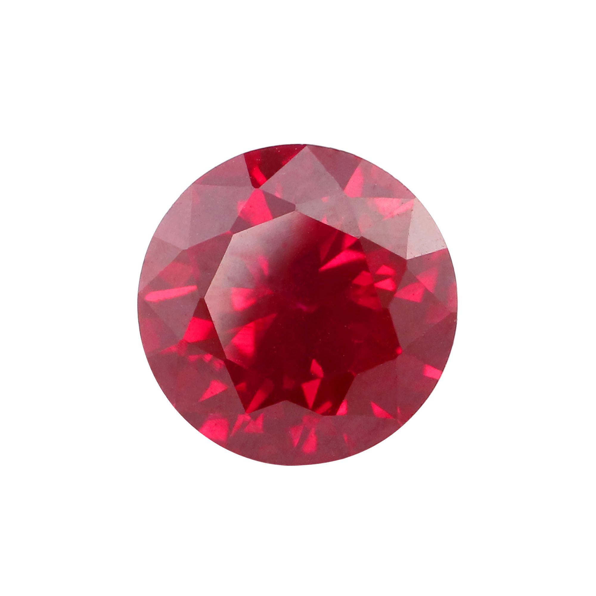 1Pcs Lab Created Round Ruby July Birthstone Red Faceted Loose Gemstone DIY Jewelry Supplies 4110166 - Click Image to Close