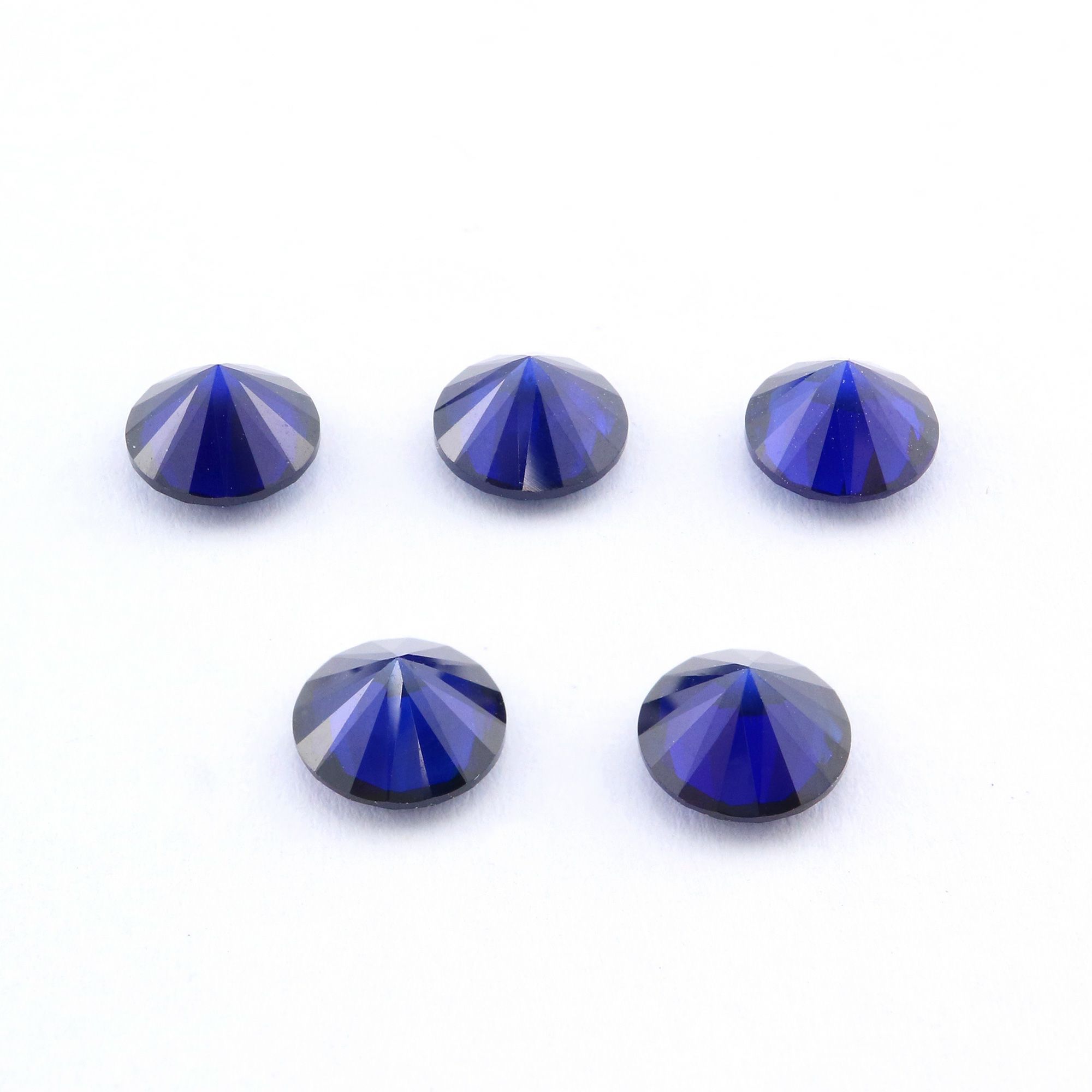 1Pcs Lab Created Round Sapphire September Birthstone Blue Faceted Loose Gemstone DIY Jewelry Supplies 4110167 - Click Image to Close