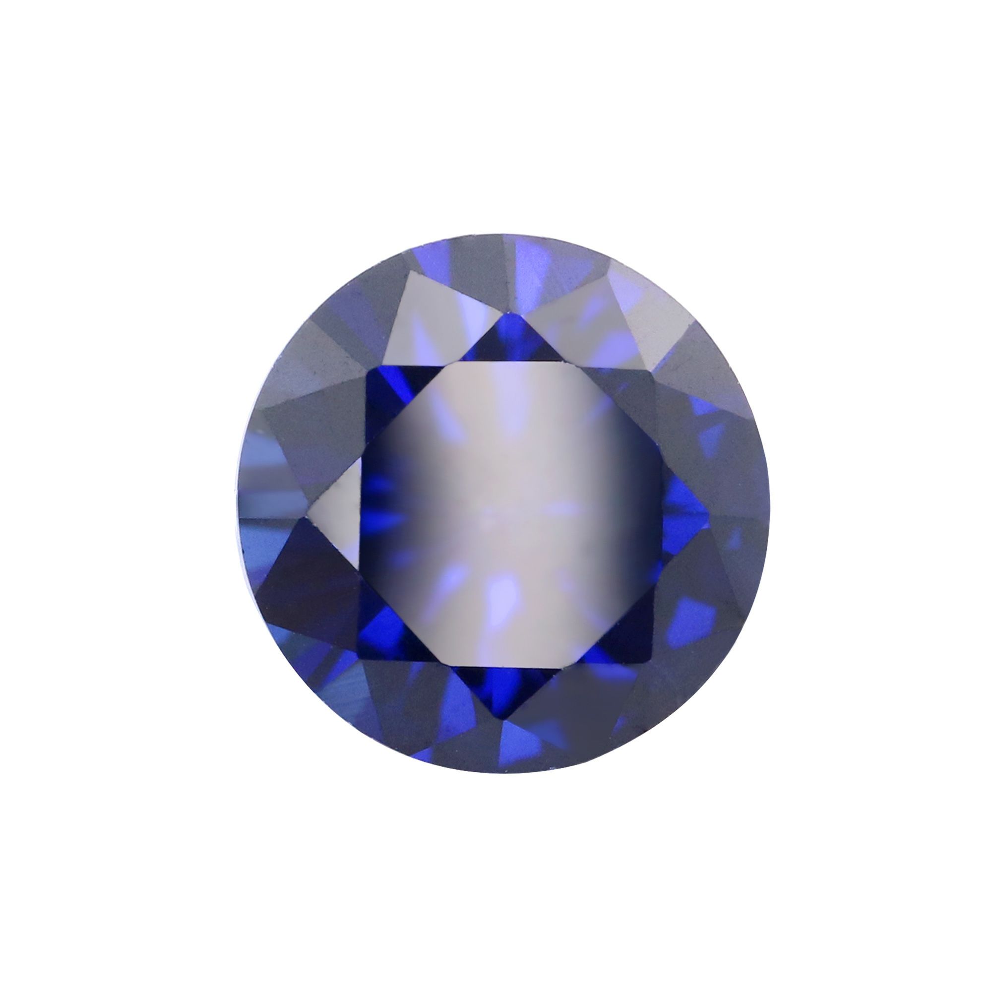 1Pcs Lab Created Round Sapphire September Birthstone Blue Faceted Loose Gemstone DIY Jewelry Supplies 4110167 - Click Image to Close