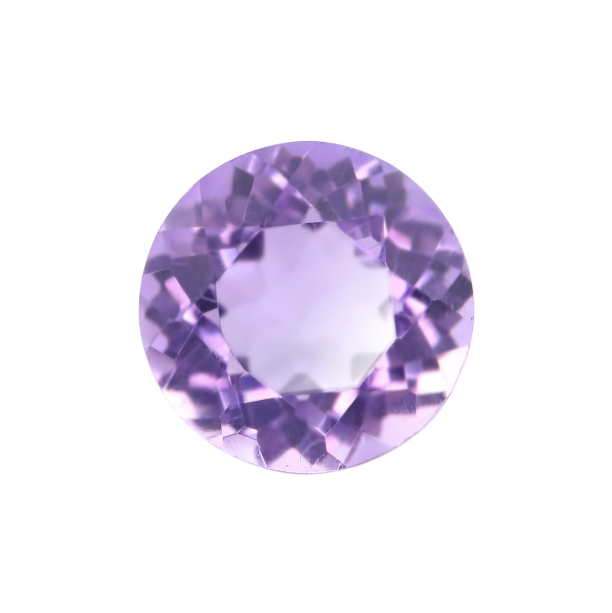 5Pcs Round Purple Amethyst February Birthstone Faceted Cut Loose Gemstone Nature Semi Precious Stone DIY Jewelry Supplies 4110169 - Click Image to Close