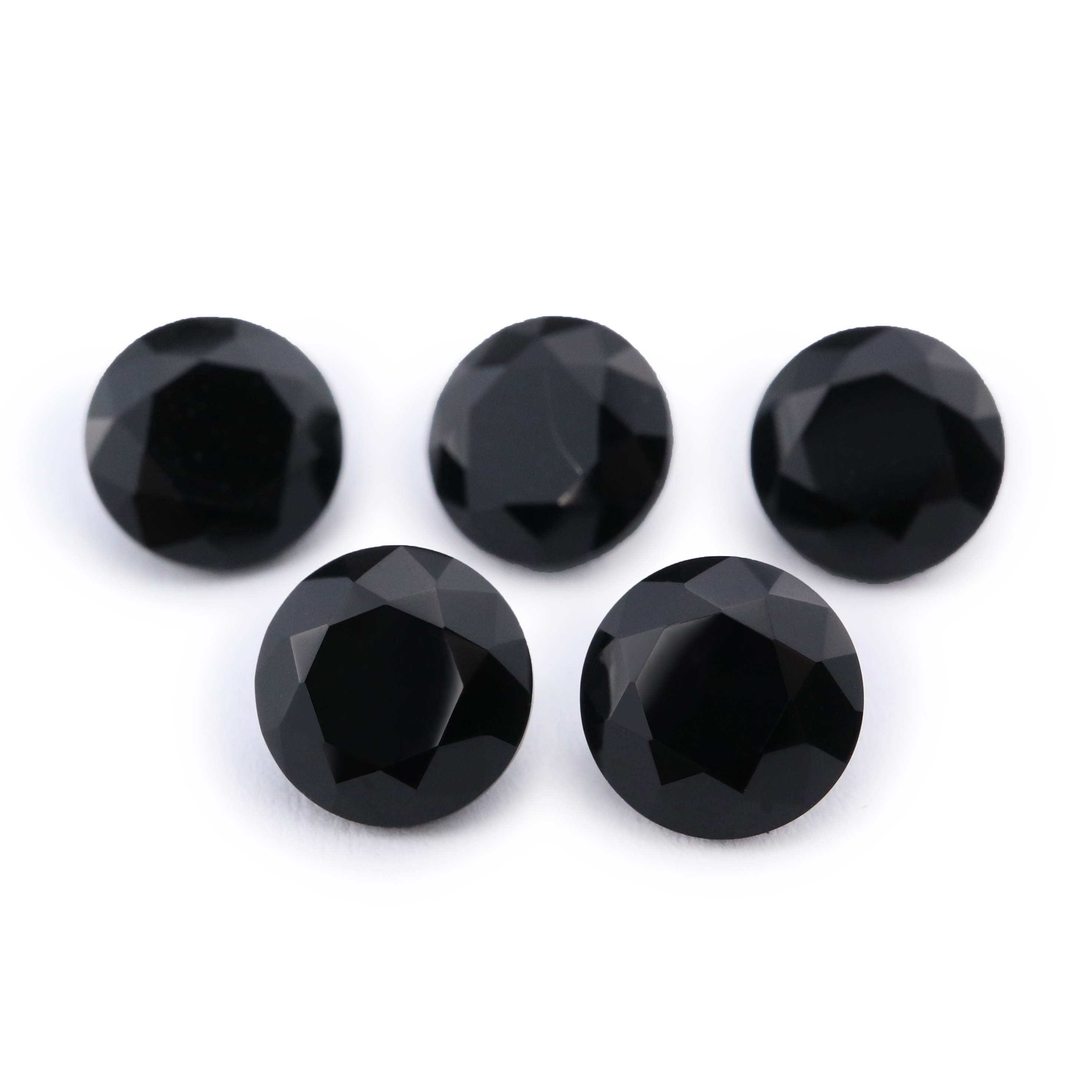 1Pcs Natural Round Black Onyx Faceted Cut Loose Gemstone Nature Semi Precious Stone DIY Jewelry Supplies 4110170 - Click Image to Close
