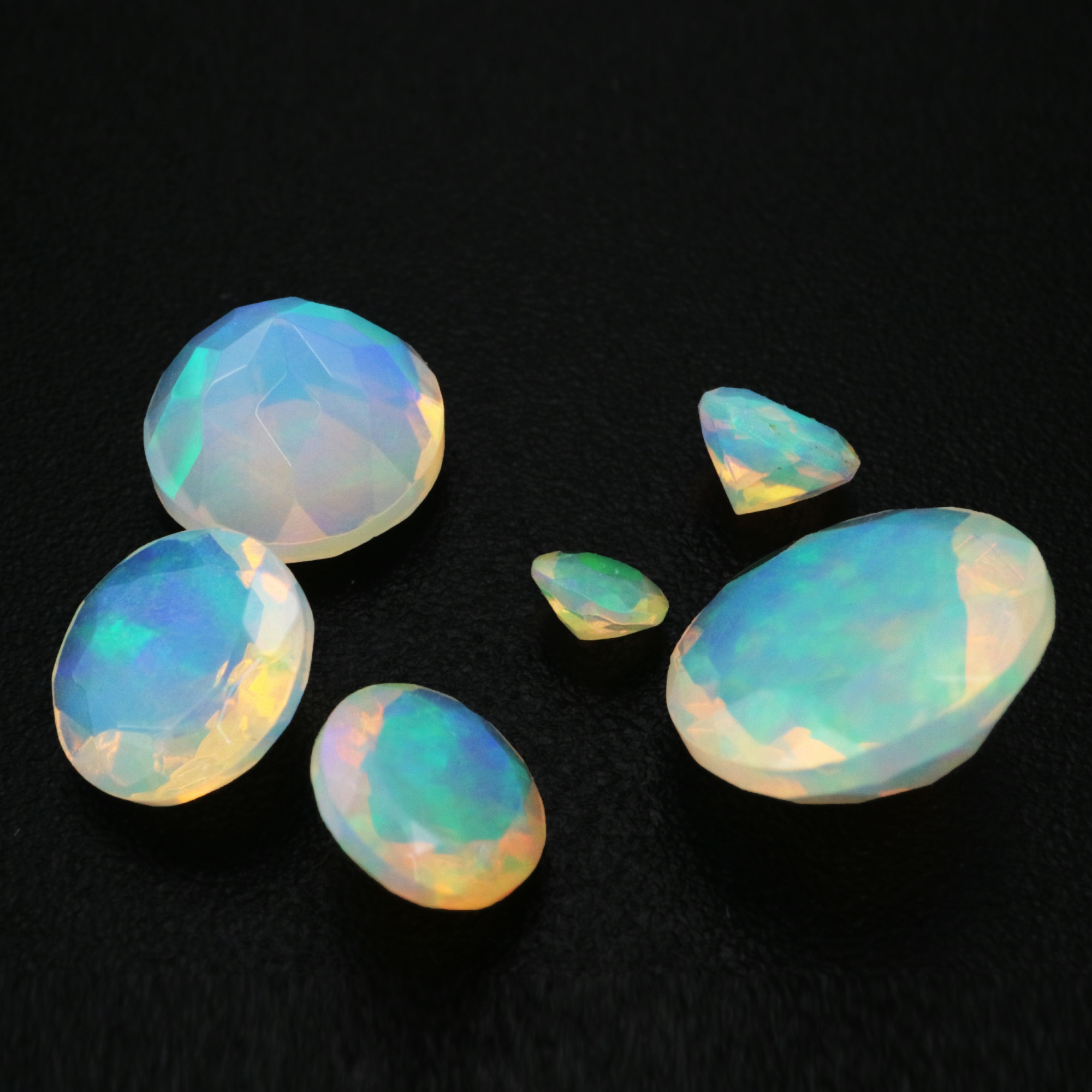 1Pcs Round Africa Opal October Birthstone Color Changing Faceted Cut AAA Grade Loose Gemstone Natural Semi Precious Stone DIY Jewelry Supplies 4110175 - Click Image to Close