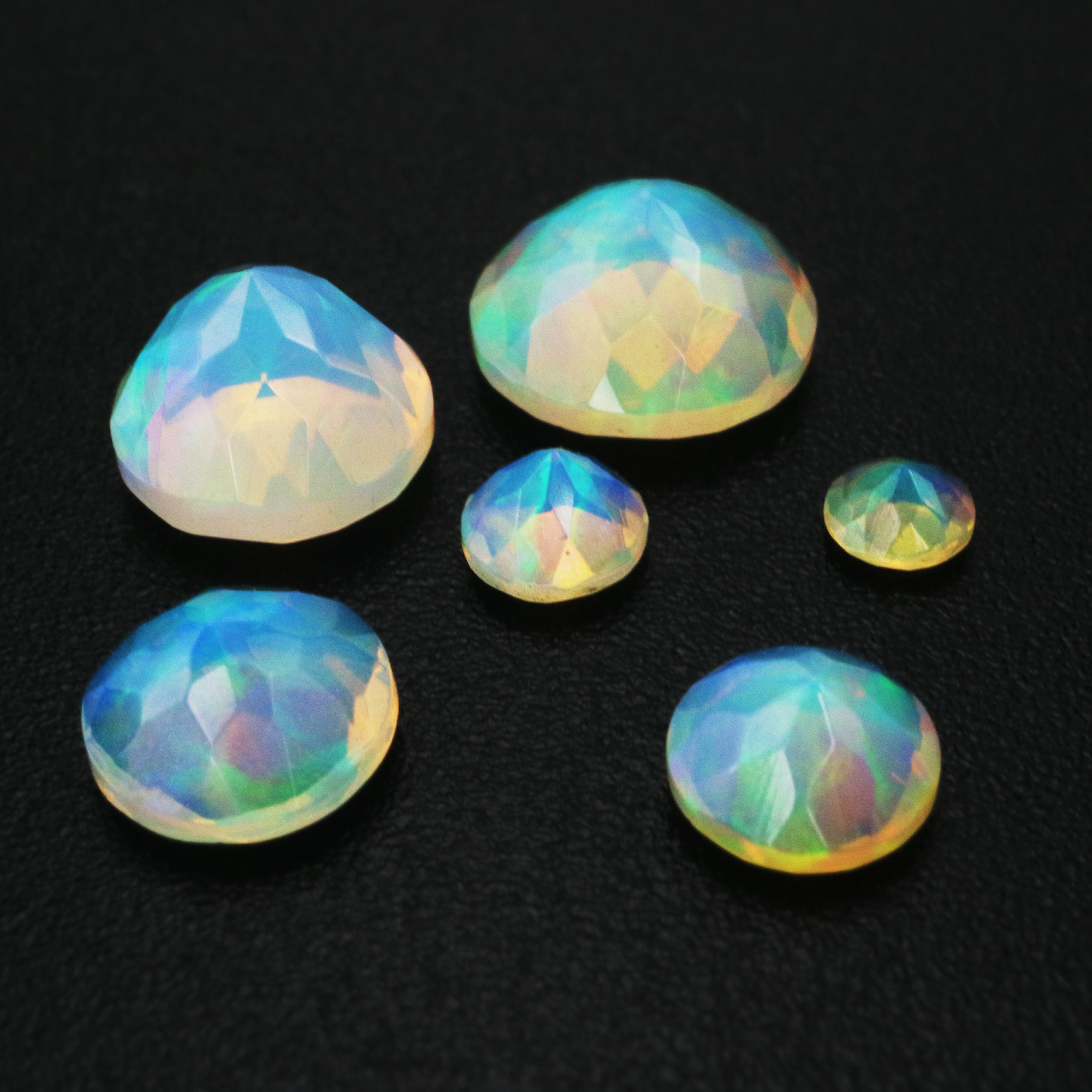 1Pcs Round Africa Opal October Birthstone Color Changing Faceted Cut AAA Grade Loose Gemstone Natural Semi Precious Stone DIY Jewelry Supplies 4110175 - Click Image to Close